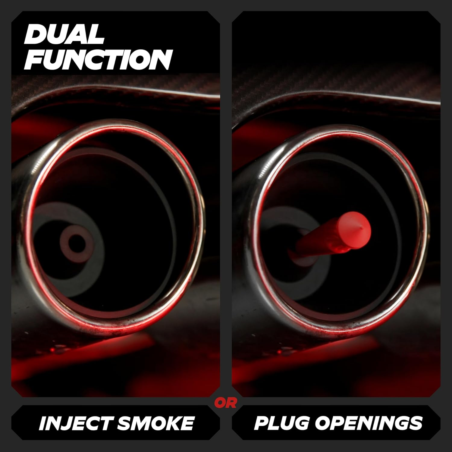 Autoline Pro Cone Plugs 2-In-1 Adapters | for Automotive Smoke Machine Leak Testing | Cone & Cap Plugs Function | Carbonnitrile&trade; | Patent Pending image number 6