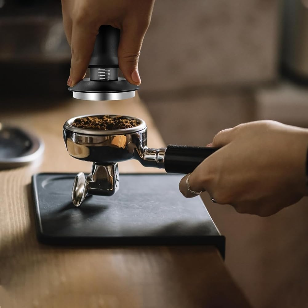 Veumoie Coffee Espresso Tamper 51Mm with WDT Tool Calibrated Spring Loaded, with Silicone Mat, for Espresso Coffee Machine Easy Install Easy to Use image number 5