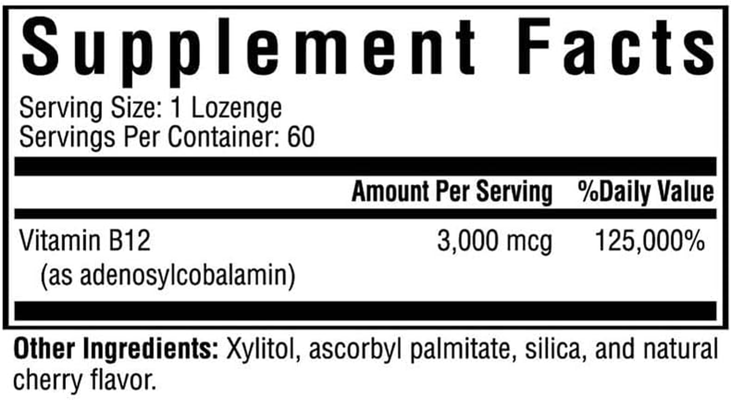 Seeking Health | Adeno B12 Supplement | 3,000 Mcg Adenosylcobalamin | 60 Vitamin B12 Lozenges | Free of Common Allergens and Magnesium Stearate image number 5