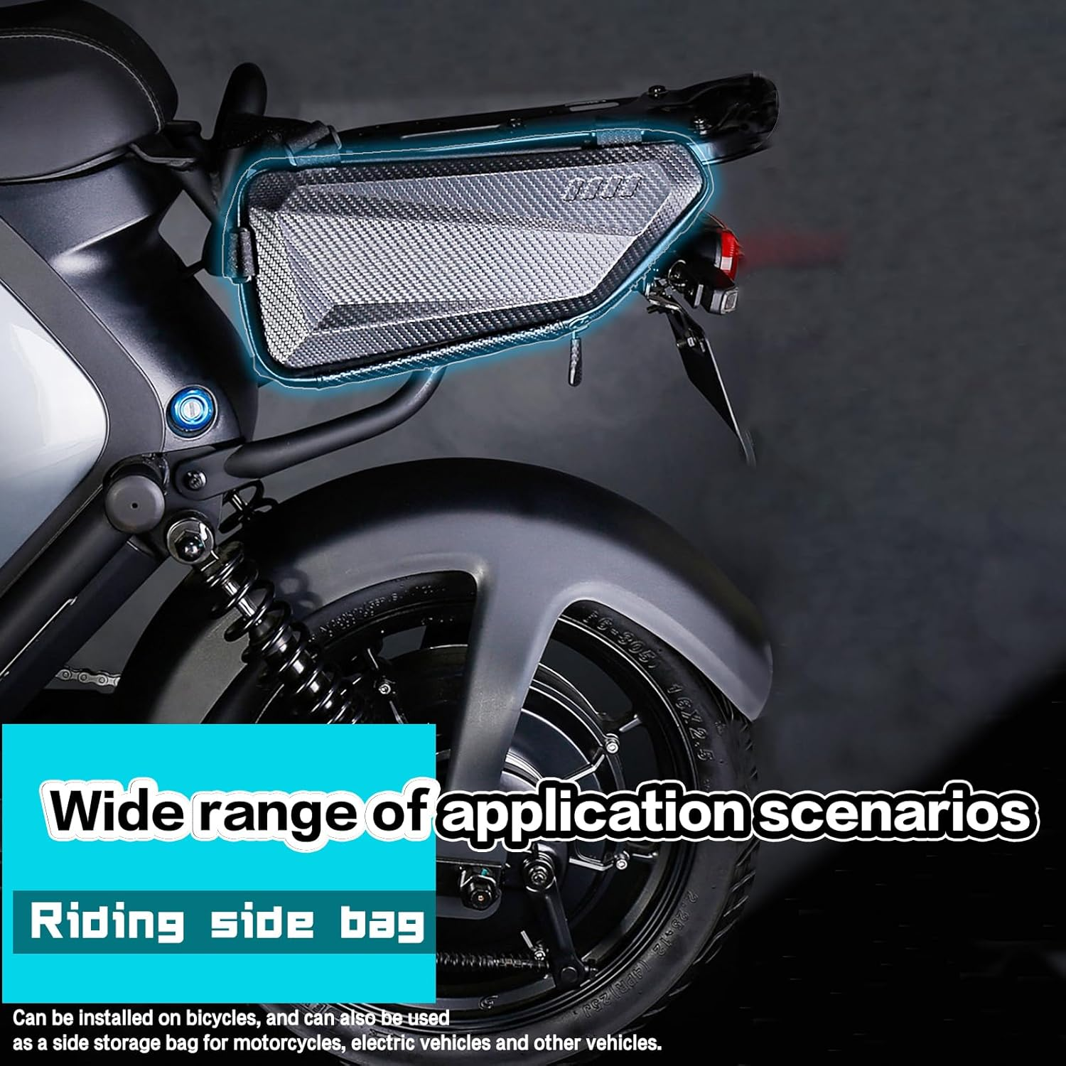 RAPIDSKY Bicycle Hard Shell Triangle Upper Tube Motorcycle Tail Saddle Bag Bike Waterproof Frame EVA Hard Shell Side Hanging Seat Tube Accessories Storage image number 1