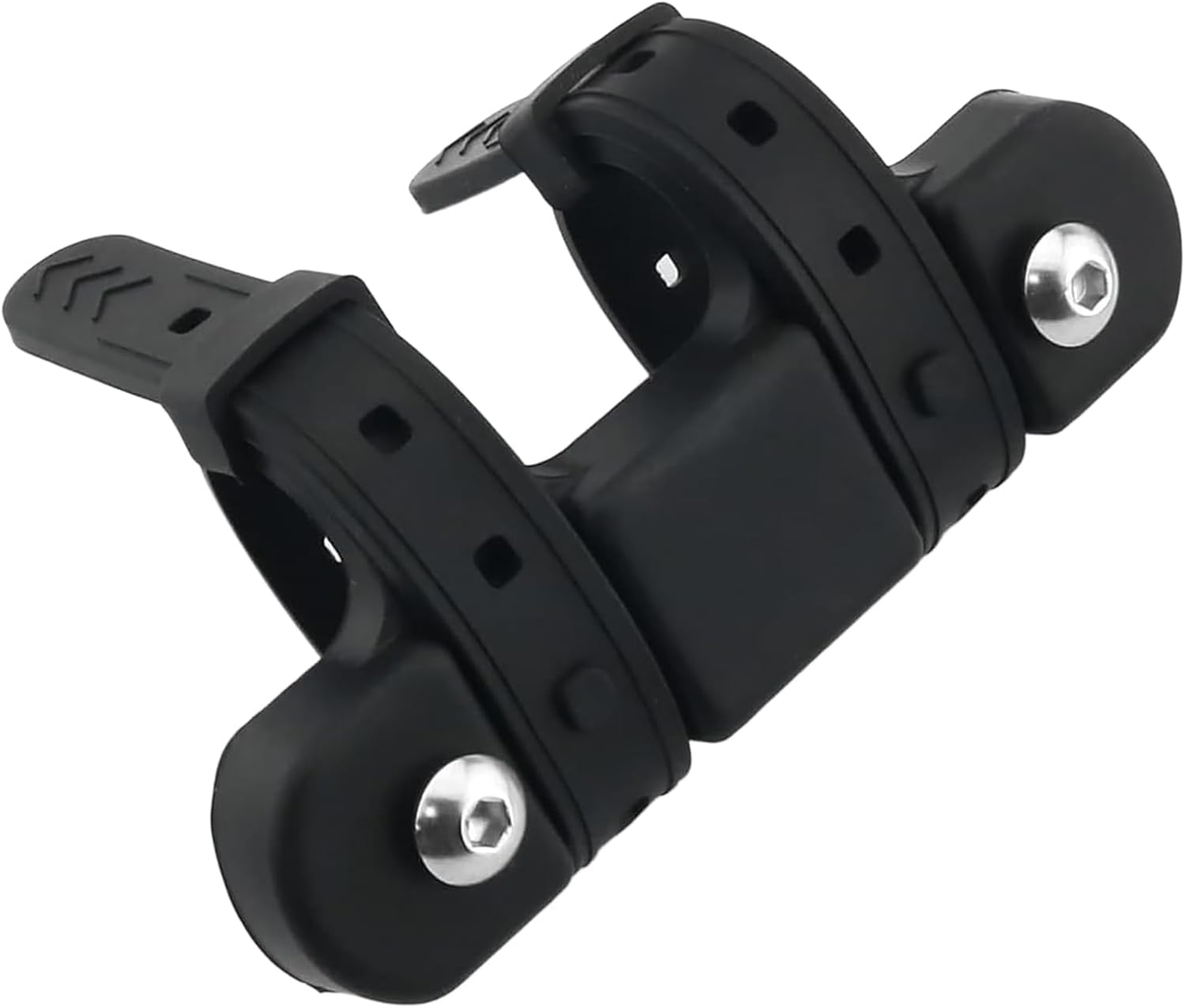 Bike Bottle Cage, Bike Bottle Cage Mount Base Non-Hole Mounting Clip Cup Mounting Base Fits Most Stroller Drink Holder Silicone (Black) image number 2