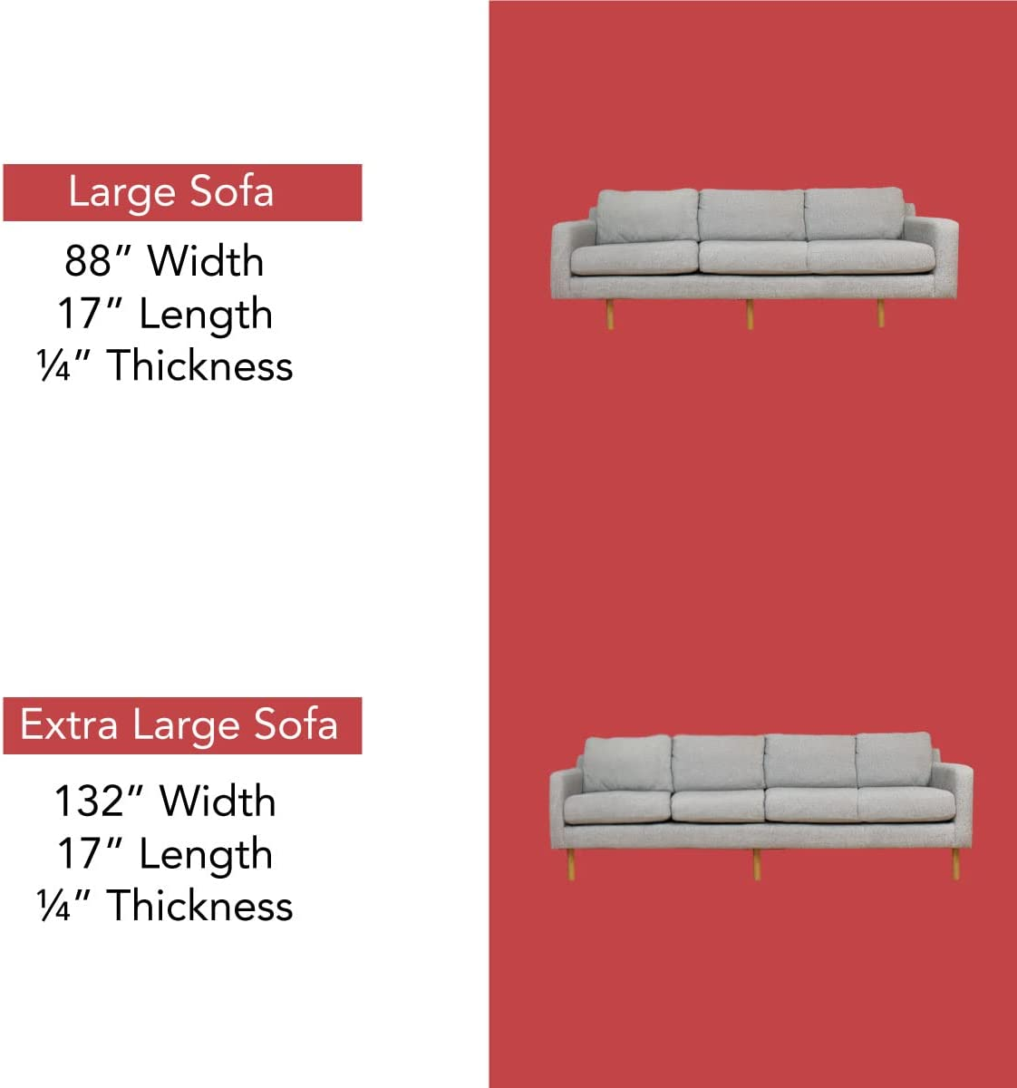 LAMINET Deluxe Extra Thick Sagging Furniture Cushion Support Insert| Seat Saver| New and Improved| Extend the Life of Your Sofa| 60% Thicker - Sofa - 17" L X 66" W image number 7