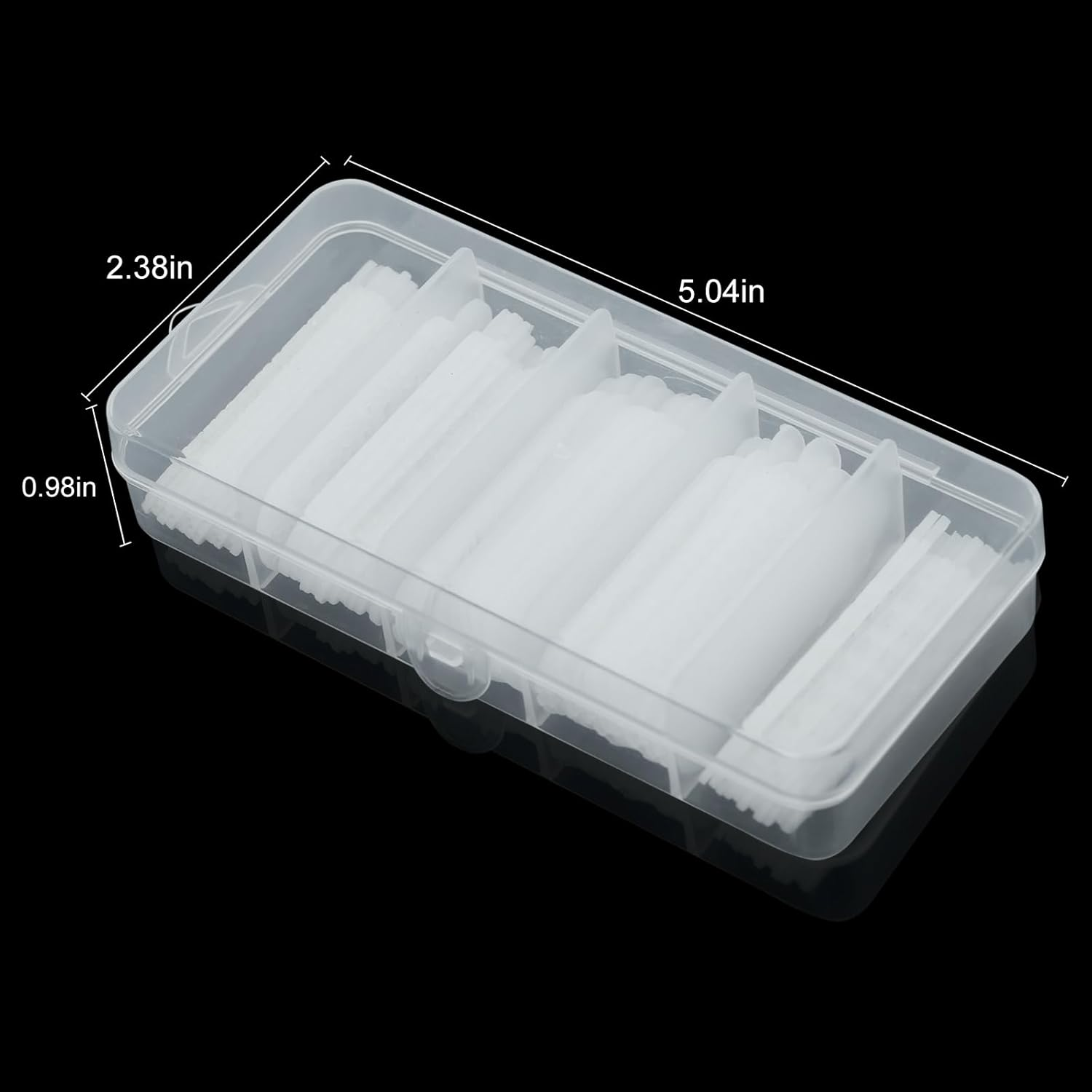 C12Rtive 60 Pieces 3D Silicone Double Nail Shapes Sticker Set, Silicone French Manicure Stickers for Polygel Nail Shapes, Gel Extension Quick Build Double Nail Shapes image number 3