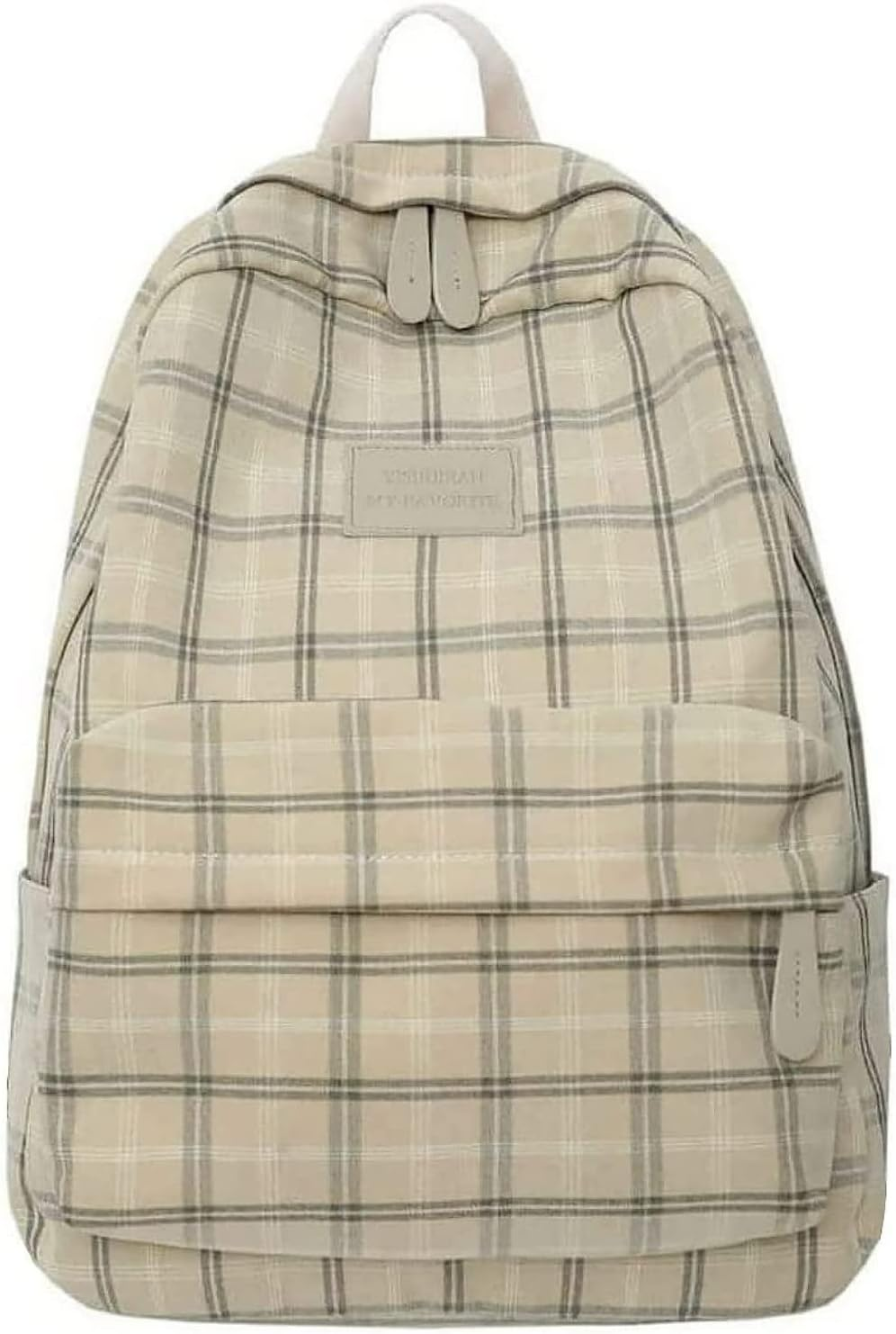 MININAI Light Academia Backpack Aesthetic Plaid Preppy Laptop Backpack Checkered Rucksack for College Travel Work