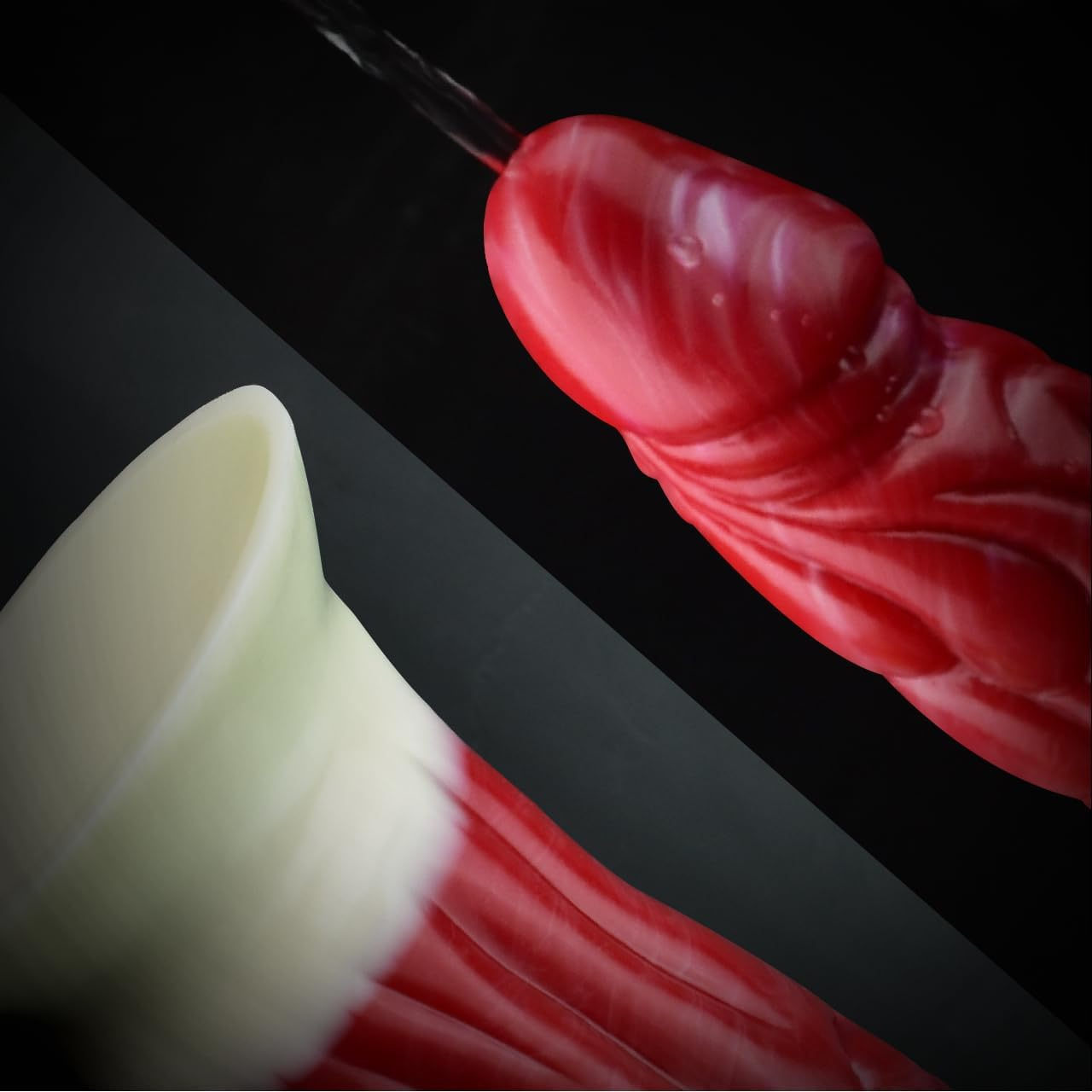 NNSX "Lauren" Textured Curvy Dildo, Fantasy Creature Sextoy for Hotspots Sensual Stimulation, Sexually Gratification Device for Vaginal Maturbation or Anal Play (Ignitus) image number 6