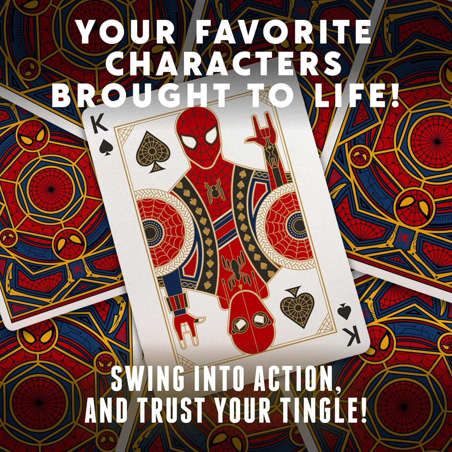 Theory11 Spider-Man Playing Cards, Red/Blue/Yellow image number 6