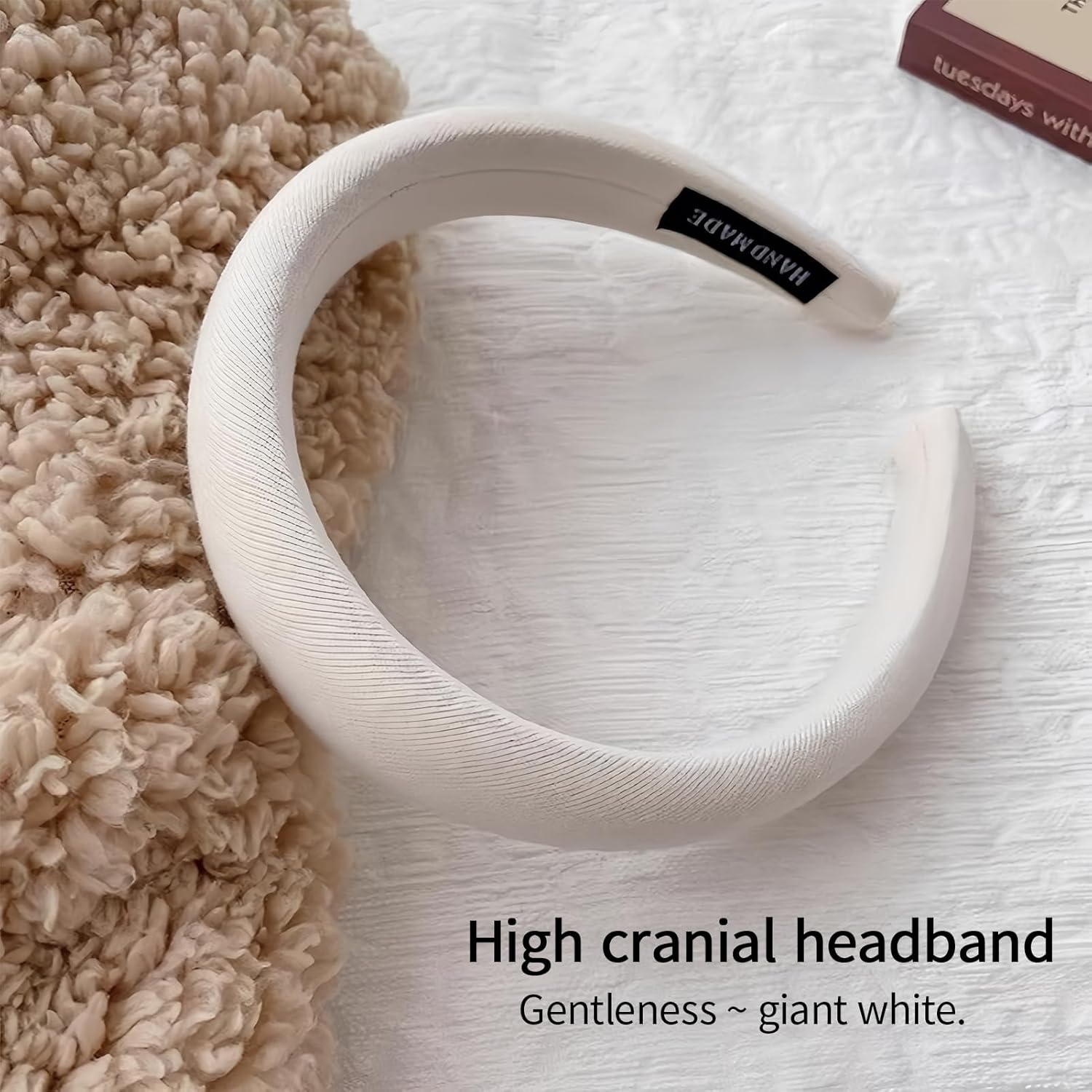 3 Cm Wide Headband for Women, Classic White Headband, Versatile Headband Made of Durable Material, Elegant Accessory for Any Occasion, Comfortable and Lightweight image number 4