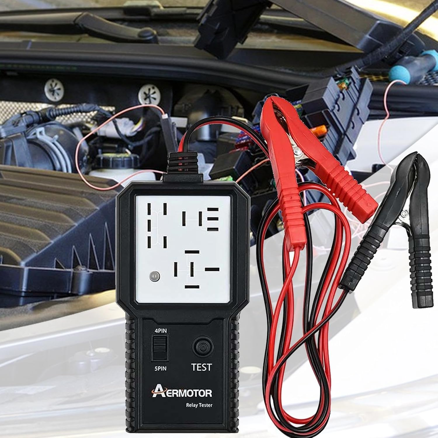 Automotive Relay Tester, Portable Auto Relay Tester Tool, Diagnostic Auto Relay Test Tool For, Suvs, Trucks, Compact Car Maintenance Supplies for 12V Relays image number 1