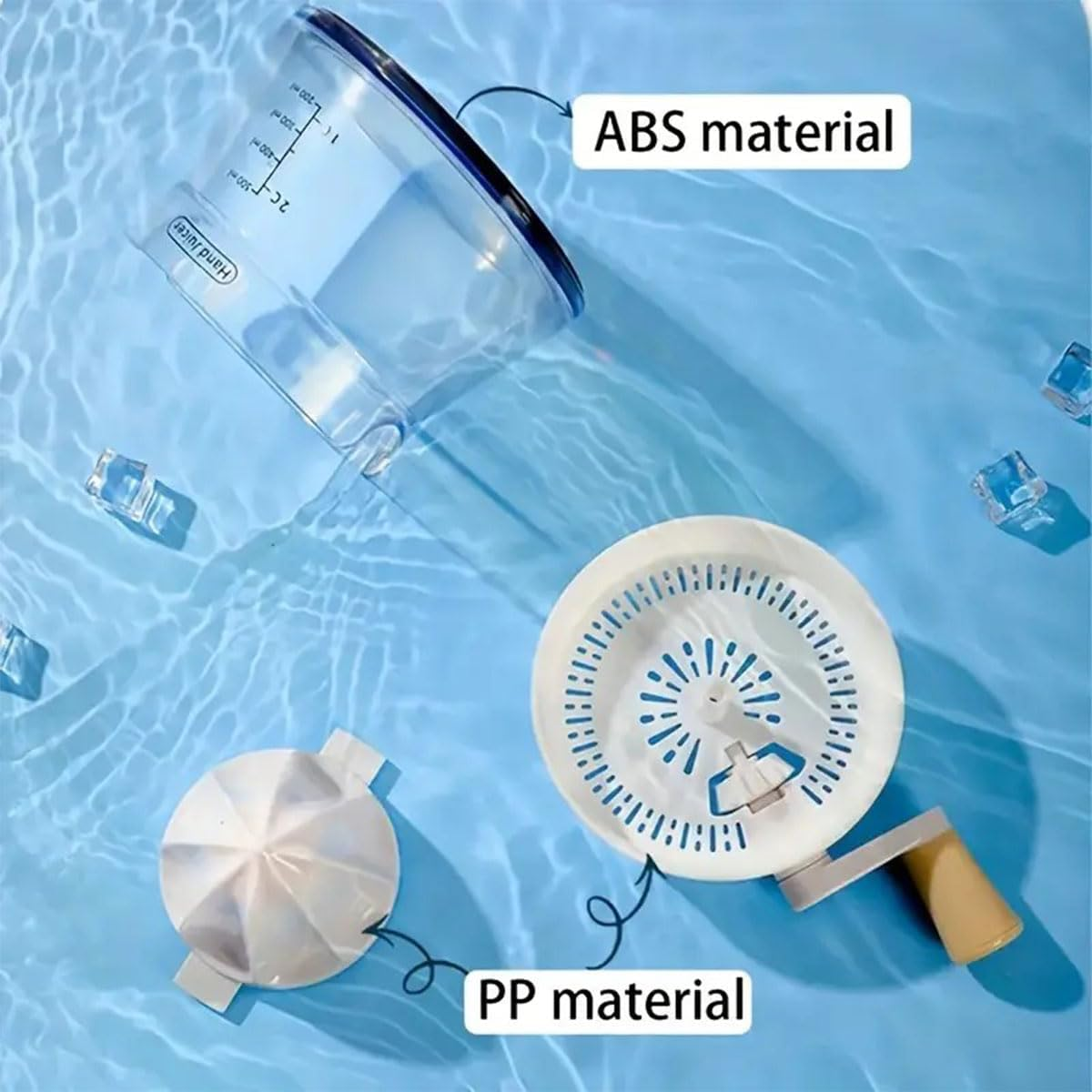 AIMALL Multi-Functional Manual Juicer for Orange and Lemon, Small Household Citrus Juicer with Pulp Separator, Durable Hand Press Fruit Juicer - Yellow image number 3