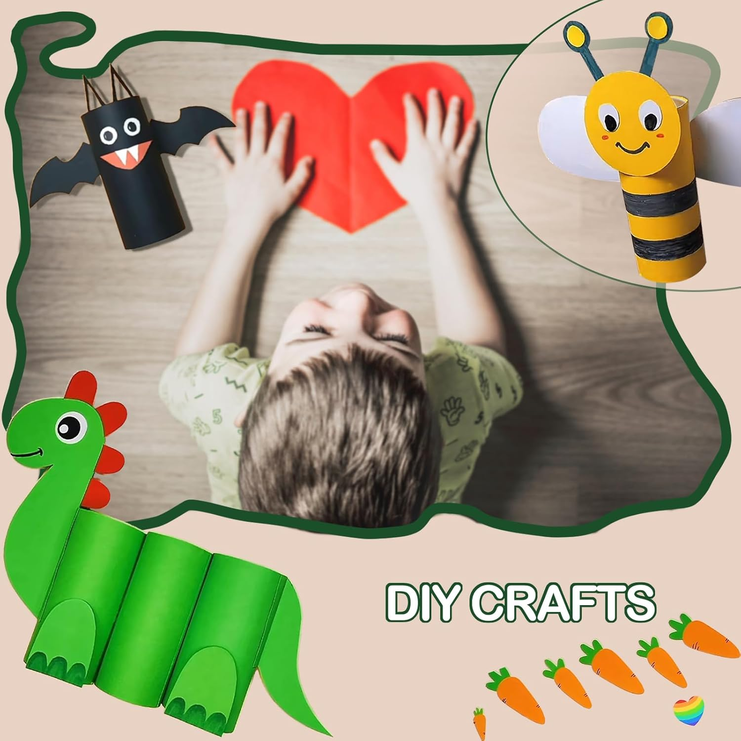 HESESOH 50 Pack Cardboard Tubes for Crafts - 1.57 X 3.94 Inches - Brown Toilet Paper Empty Rolls round Thick Tubes Sturdy for Classroom Family Handmade DIY Projects image number 3