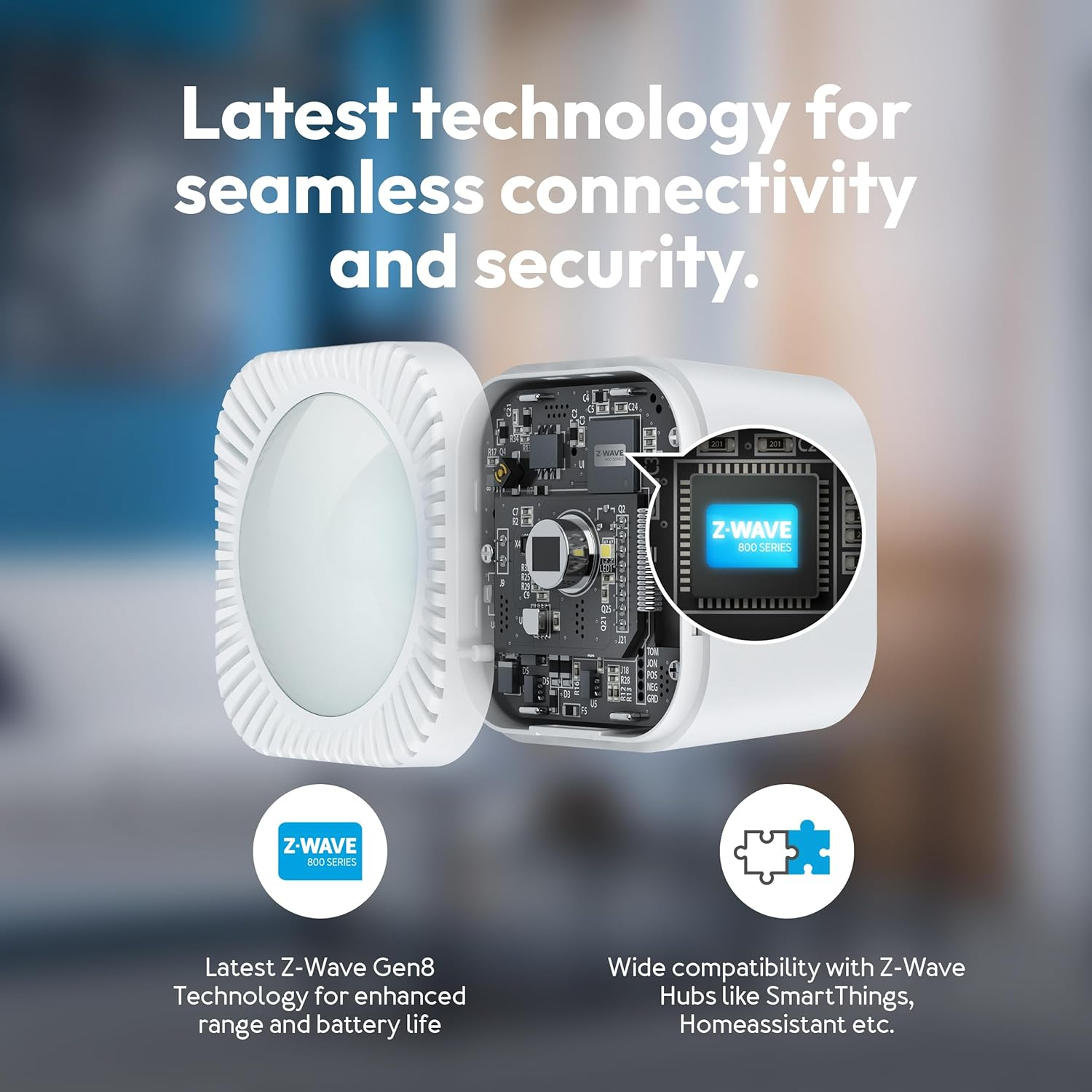 Aeotec Trisensor 8 | 3-In-1 Multi-Sensor | Motion in 10M Radius | Temperature in &deg;C | Light in Lux | Z-Wave Gen8 | Long Range | Hub Required | Works with Smartthings, Homey, Homeassistant