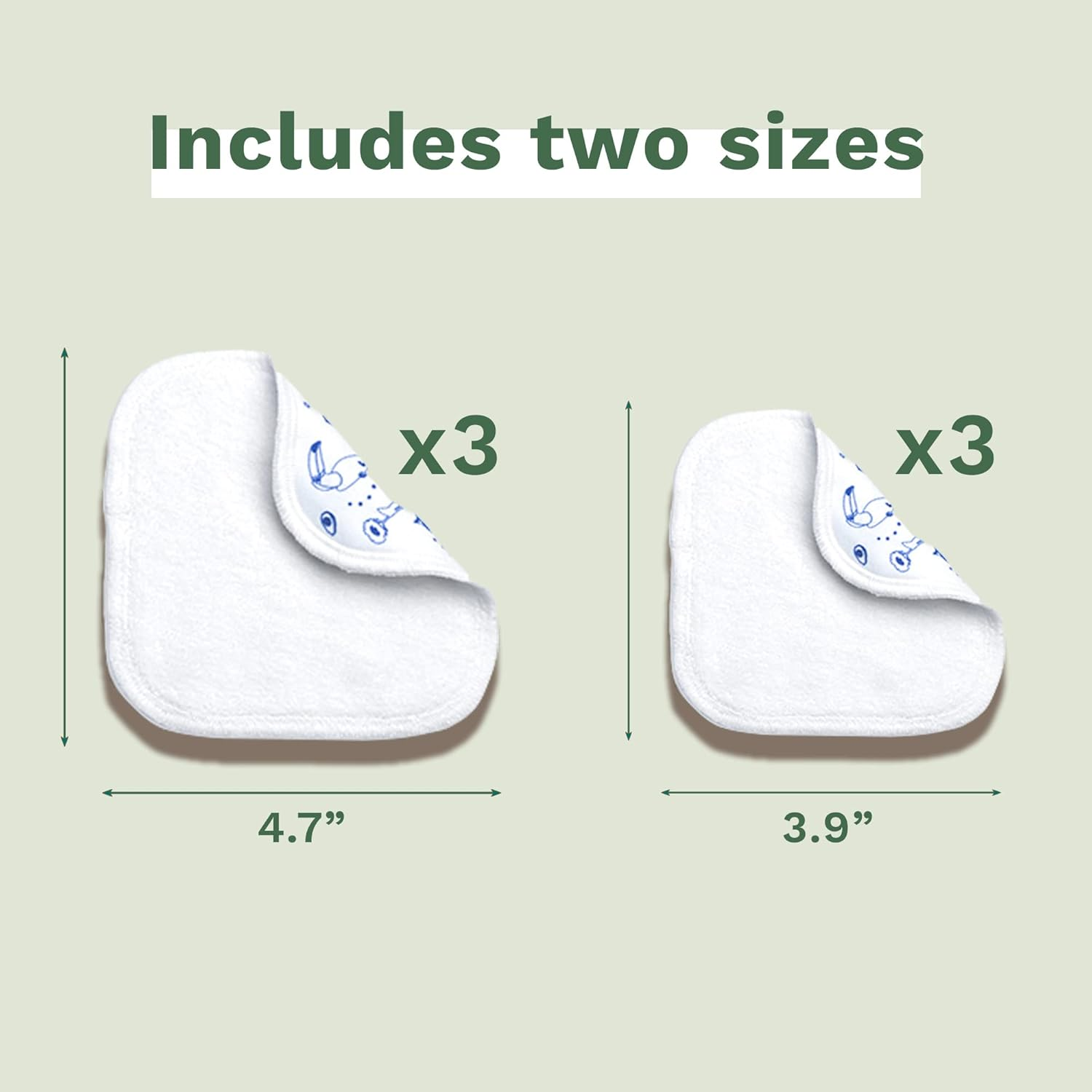 Mustela Reusable & Washable Eco-Wipes 6-Pieces