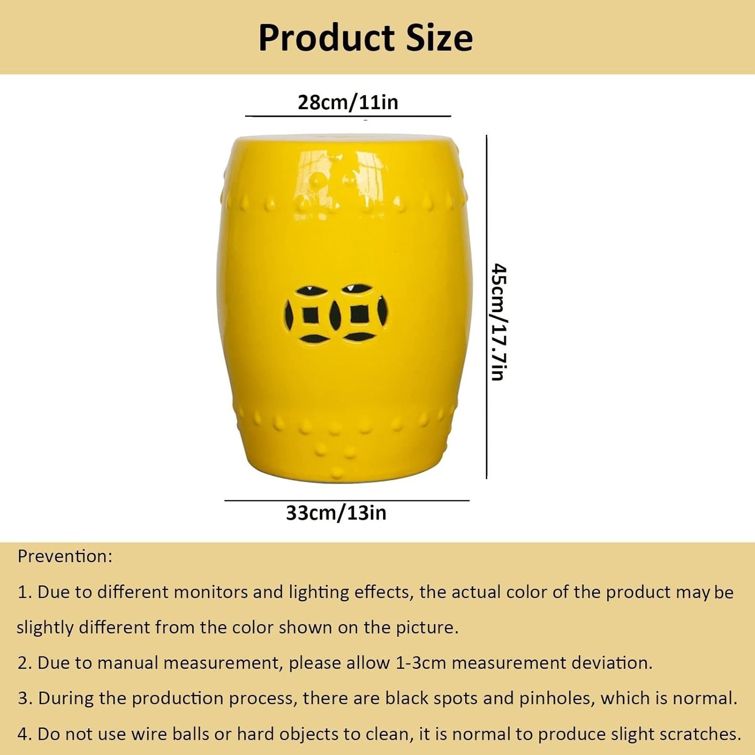 Decorative Ceramic Garden Stool, Glazed Hollow Shoe Changing Stool Drum Stool, Suitable for Outdoor Garden, Living Room, Terrace, Etc. (Color : Soft Green) image number 4