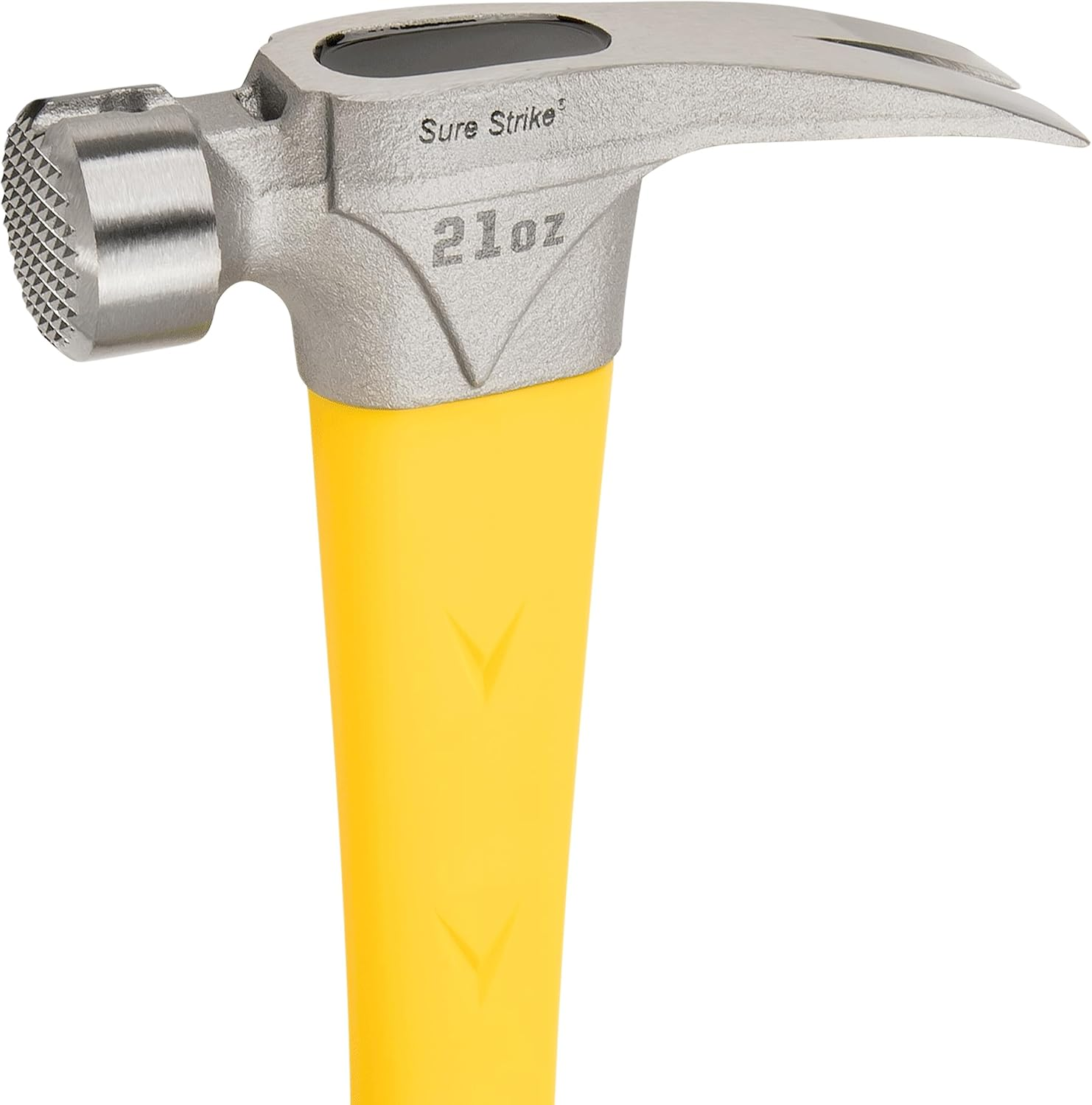 ESTWING Sure Strike Hammer - 21 Oz Rip Claw Hammer with Milled Face & Fiberglass Handle - MRF21LM image number 2