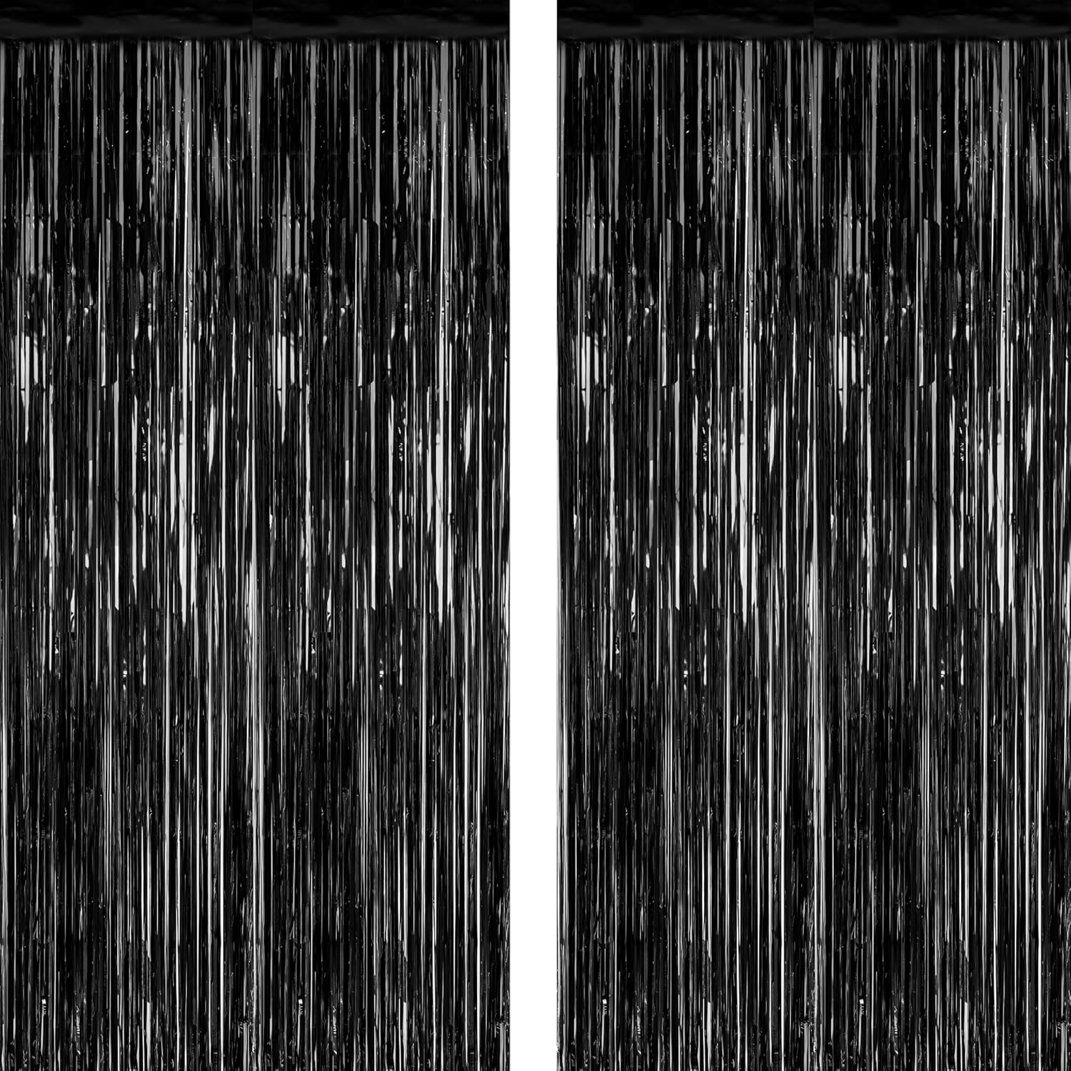 2 Pack Glitter Pink Backdrop, 3.28 FT X 7.05 FT Birthday Party Decorations, Laser Pink Fringe Curtains Foil Streamer Tinsel, Pink Curtains Photo Backdrop Happy Birthday Backdrop