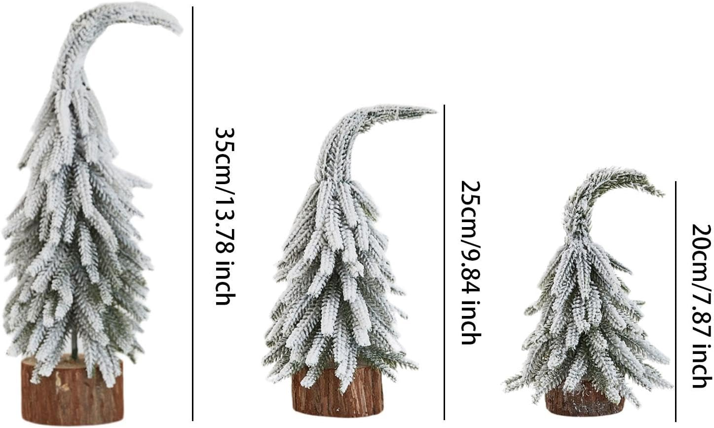 3X Tabletop Artificial Christmas Trees Small Xmas Trees Mini Christmas Trees for Party Supplies image number 5