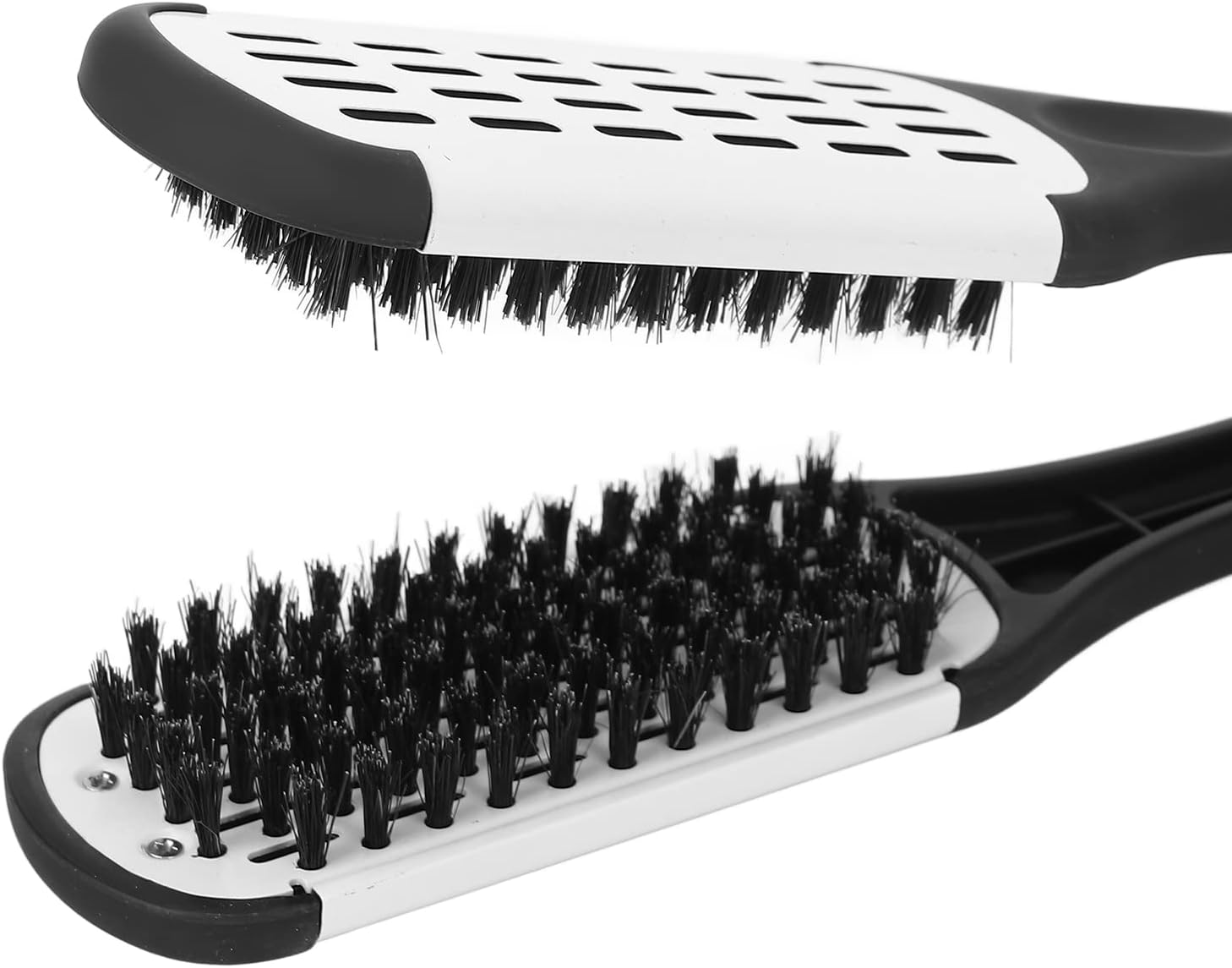 ANKROYU Hair Straightening Brush, Hair Brush, Double Sided Brush, Comb Clip, Antistatic Straightening Tool, Comb, Clipper Comb for Women, Home Use, Hairdressing Salon image number 2