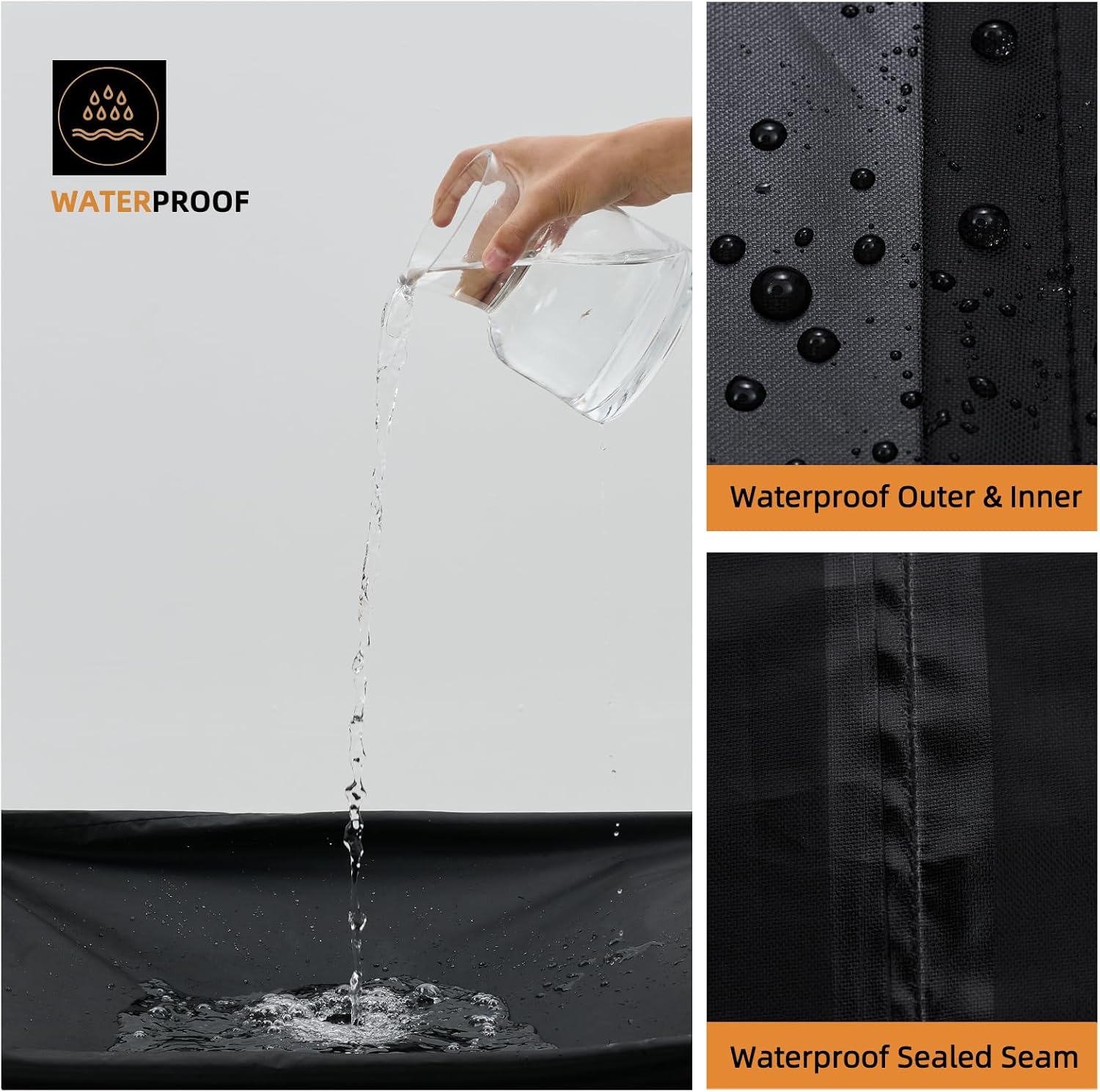 NOELIFE 24 Inch Grill Cover for Royal Gourmet 24" Griddle, Cuisinart CGG-306, Ninja OG751, Pit Boss 75275 & PB336GS and Most 2-Burner Portable Grills image number 2