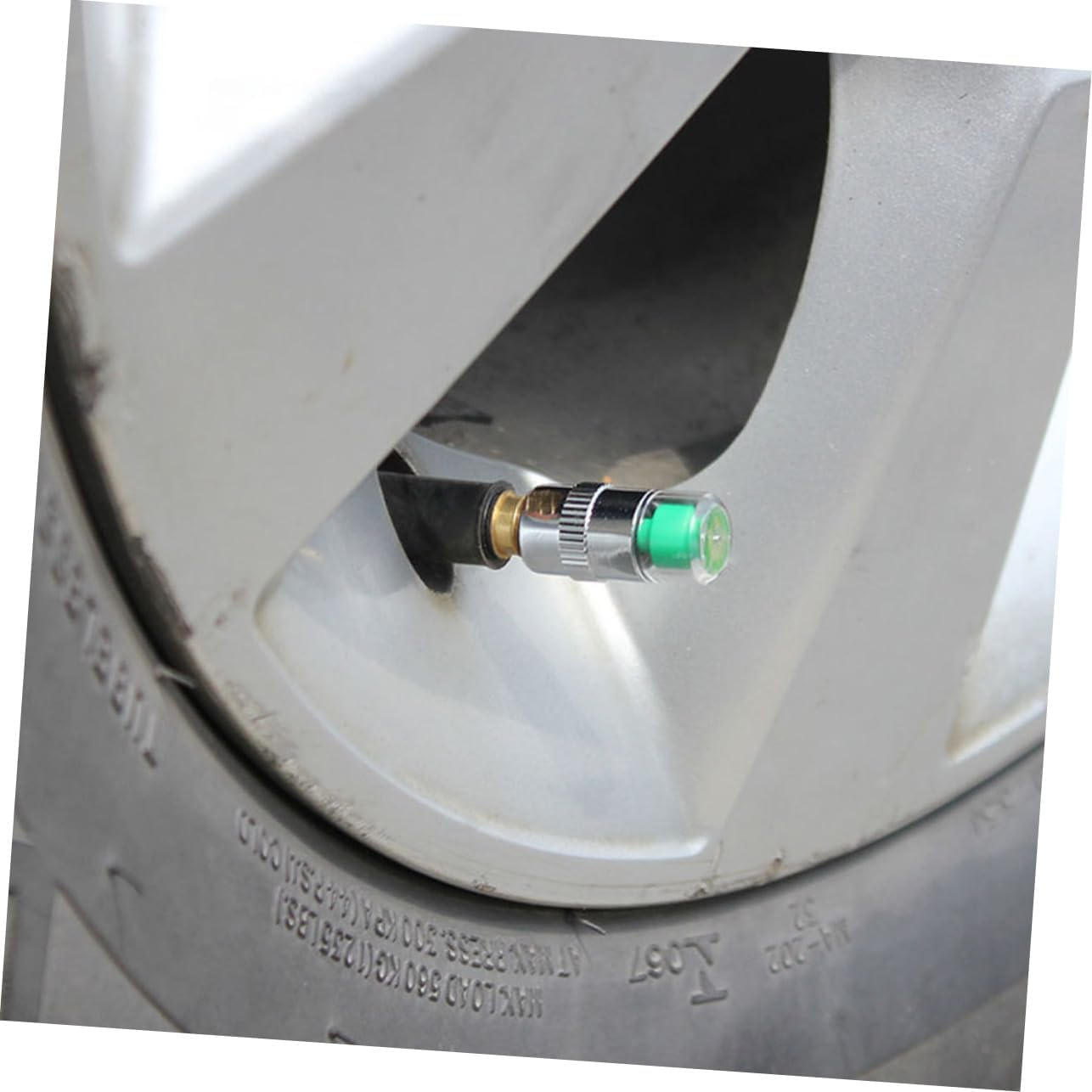 MUCKLILY 4Pcs Car Auto Tire Monitor Dust Pressure Indicator Sensor Eyes Alert for Automotive Tyres Wheels Tyre Valve Caps for Tpms Pressure Monitoring System image number 4