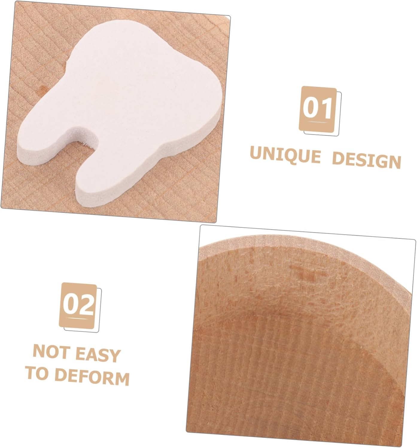 Wooden Baby Tooth Box Lid, Children Teeth Keepsake Organizer and Fetal Hair Holder, Small Natural Wood Storage Container for Boys and Girls Memory Collection image number 3