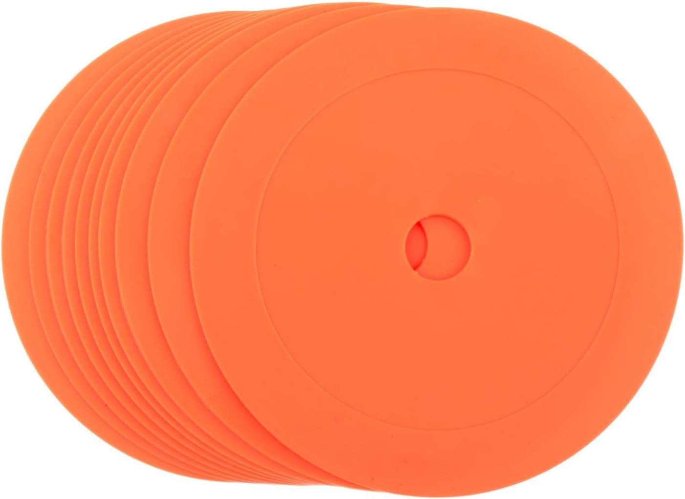 50 Pieces Flat Cones Spots Markers 15.3 Cm Non Slip Soccer Cones Flat Discs for Coaches Sports Training Volleyball Basketball image number 1