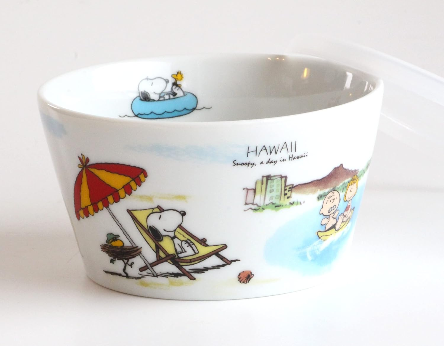 Simizu Pottery Bowl with Lid Hawaii Netherlands 280Ml Snoopy World Travel Series 2 Pattern Set image number 6