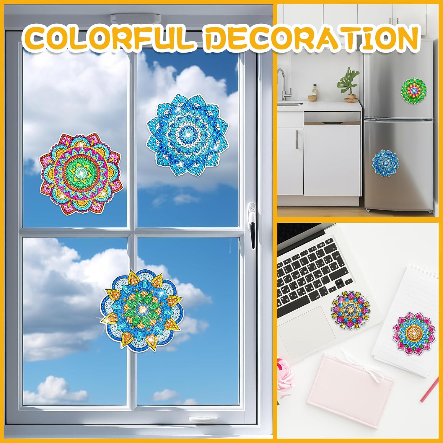 Art and Craft for Kids Aged 6-9: Birthday Presents for 7 8 Year Old Kids Art Craft Kits, 6 7 8 9 Year Old Boys Girls Gift Ideas Mandalas Window Diamond Stickers Art (Multicolored) image number 6