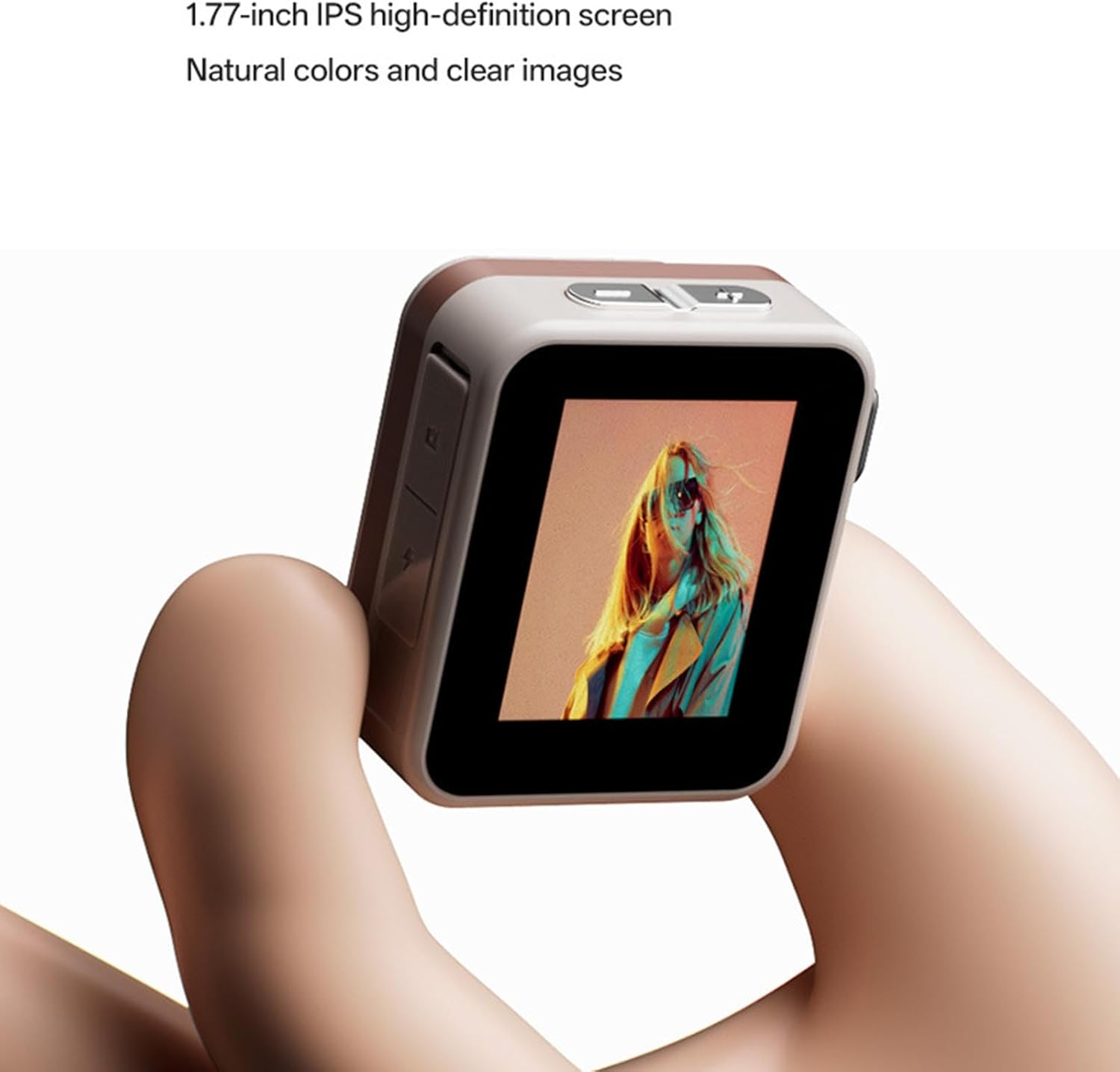 Plyisty Mini Digital Camera, 1080P 48MP Point and Shoot Small Camera with 1.77 Inch LCD Display, OTG, 6 Filters, Support up to 256GB, for Travel, Graduation, Birthday Surprises (Khaki Brown) - Black image number 7