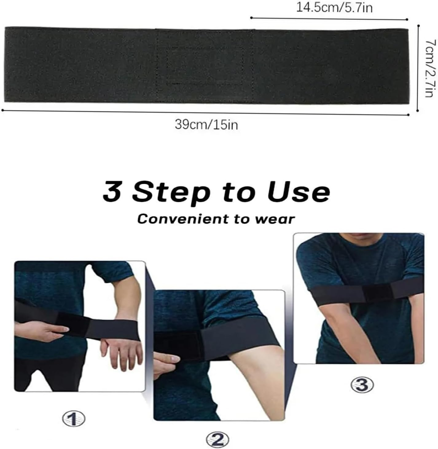 2 Pcs Golf Swing Arm Band, Golf Arm Training Aid,Golf Grip Trainer Training Swing Gesture Alignment Practice Tool for Golf Beginners Unisex(Black)