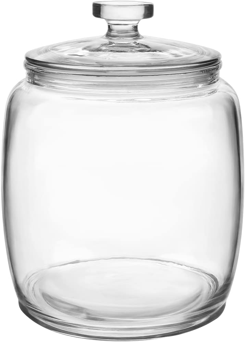 Daitouge 2.5 Gallon Glass Jars with Lids, Large Cookie Jars with Big Opening, 1 Pack Food Storage Canister for Kitchen, Great for Storage Flour, Rice, Sugar, Pasta, Candy image number 2