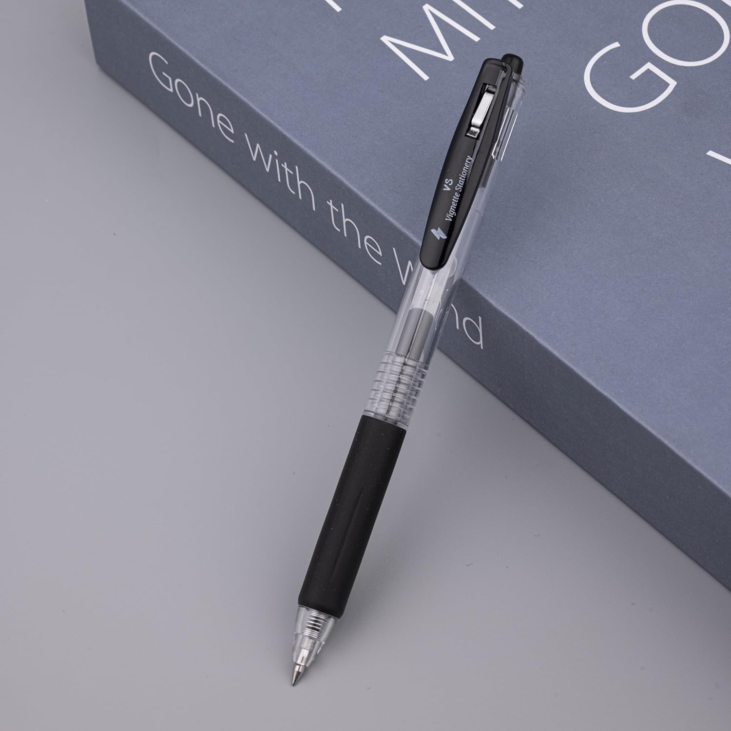 Vignette Stationery Ballpoint Gel Pens, Retractable, Extra Smooth, Quick Dry, Non-Bleeding, Black Red for School Office Hospital Uni Teacher Doctor Nurse Marking Writing Pen (0.5Mm Gel Black) image number 1