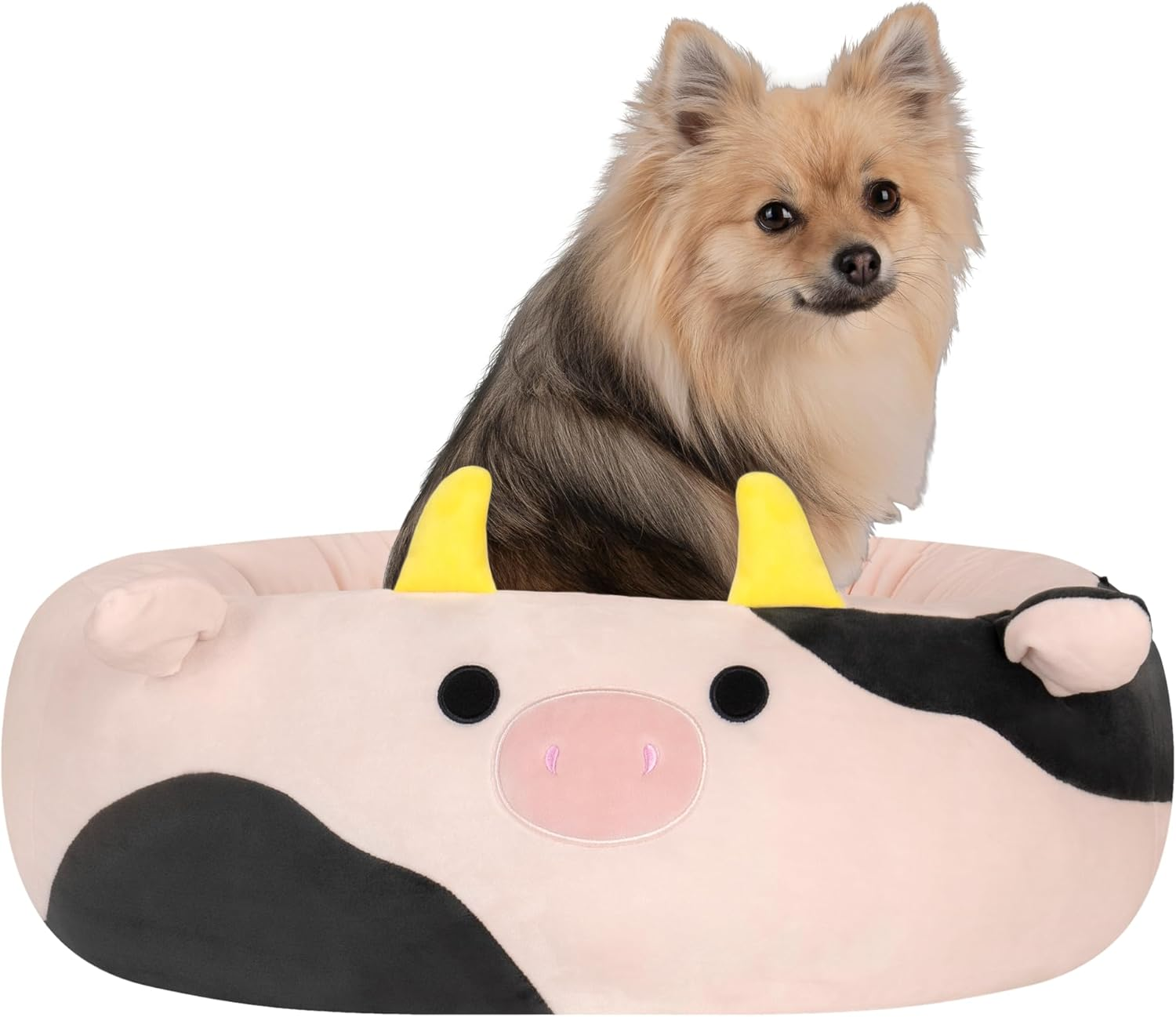 Squishmallows Original 20-Inch Connor the Cow Pet Bed - Small Ultrasoft Official Jazwares Plush Pet Bed image number 1