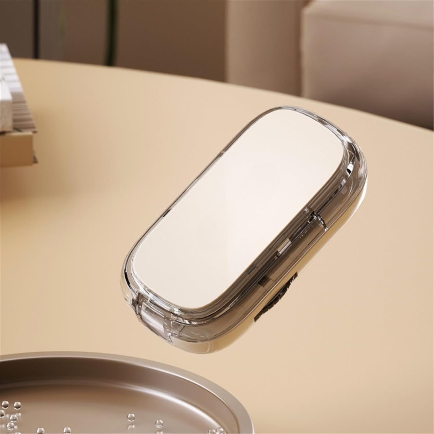 Emesak Portable Pill Cutter, Professional Pill Cutter for Small or Large Pills, Adjustable Pills Cutters Splitter Halves/Third/Quarters, with Stainless Steel Blades and Centering Guide Tablet (Pink) image number 6