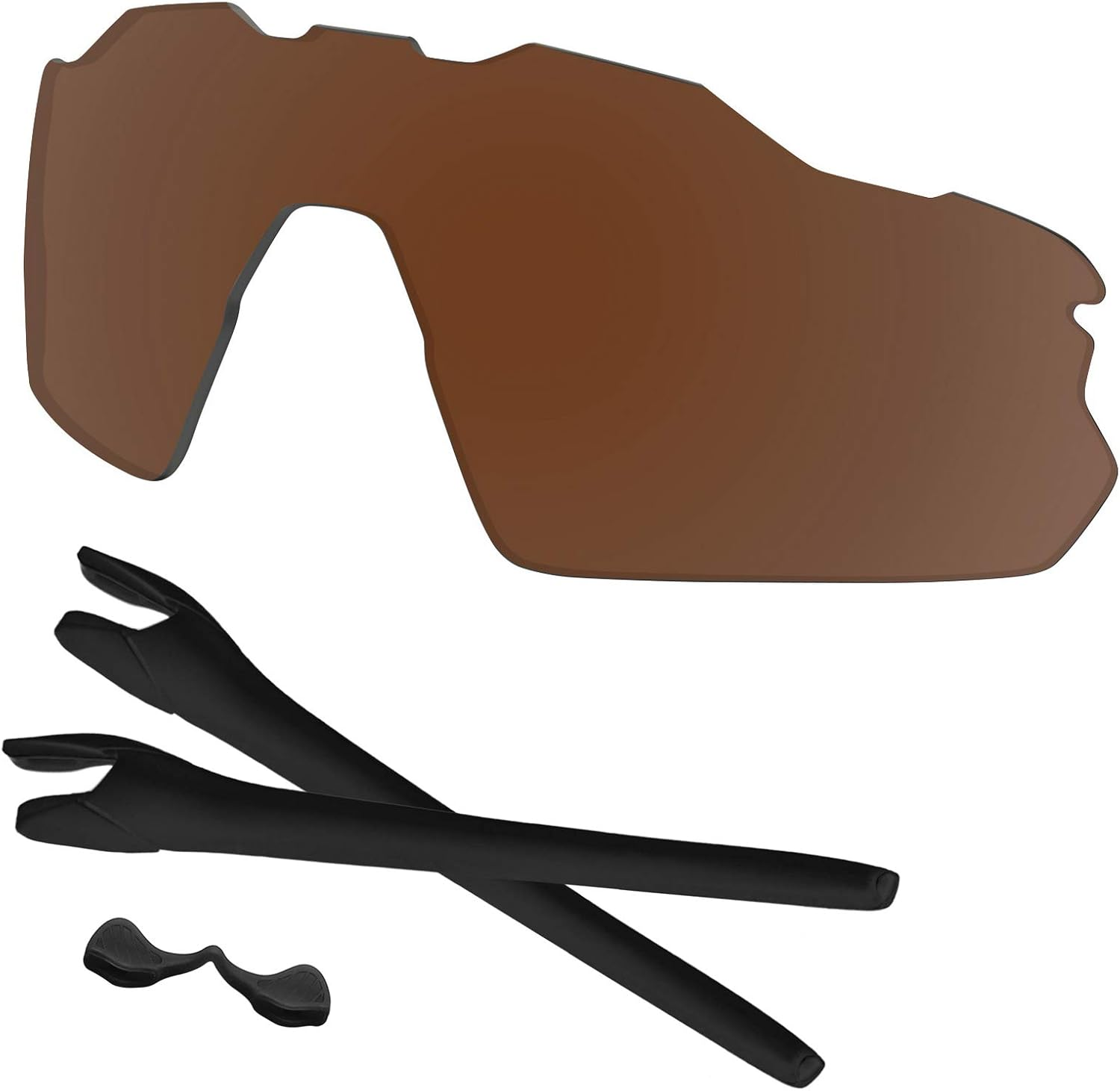 Predrox Radar EV Pitch Lenses & Rubber Kits Replacement for Oakley Sunglass OO9211 Polarized