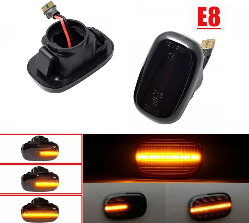 2X Smoked Dynamic LED Side Indicators Turn Signal Lights Lights for Hilux N70 05-15 Turn Linght Easy to Install image number 2