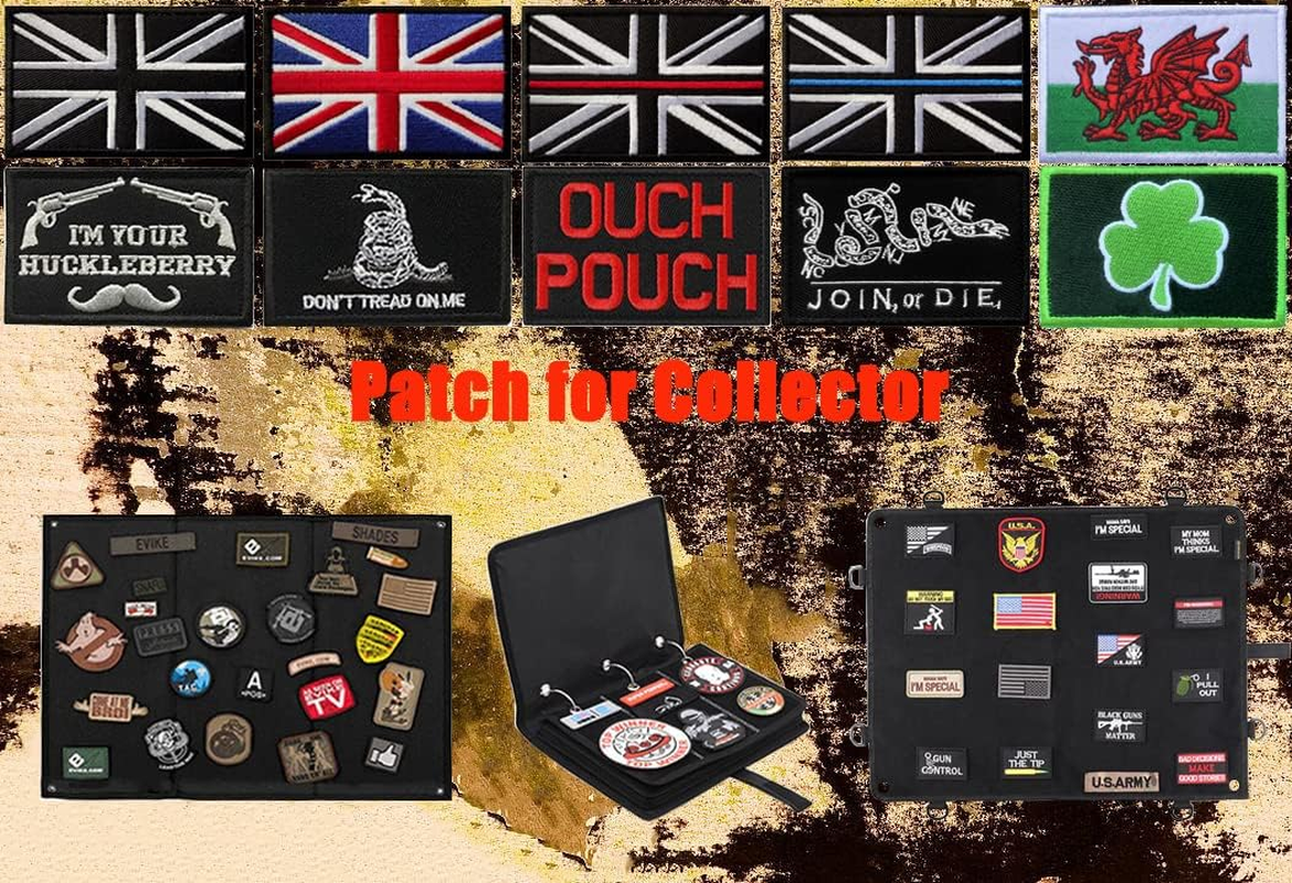 Zcketo 2 PCS United Kingdom British Union UK Wales Welsh Dragon Patch Hook and Loop Embroidered National Emblem Patch for Football Billiards Clothes Jersey Backpack Caps Travel Tactical - Blue image number 6