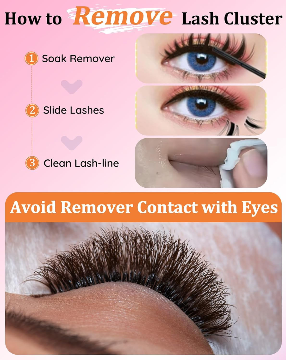 Eclatpopu Fluffy Lash Clusters Eyelash - 60D D Curl 9-16Mm Mixed False Cluster - 2YJ-60-D image number 4