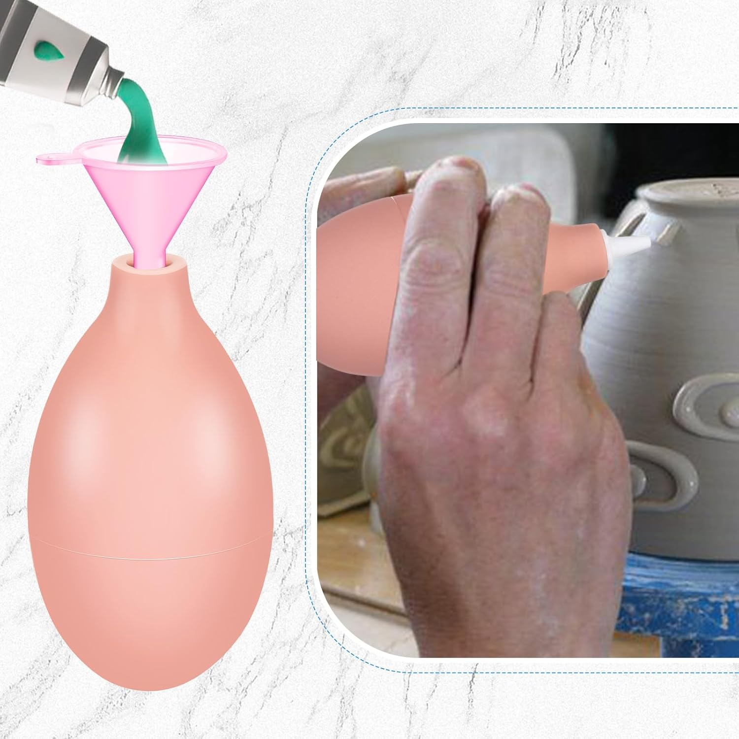 Dandat 102 Pcs Pottery Tools Supplies Ceramic Precision Applicator, Precision Tips Applicator for Ceramic Bottles Glaze 3 Ounce Clay Tools Set, Slip Trailing Pottery Glaze Squeeze Bottle - 51, Bright image number 4