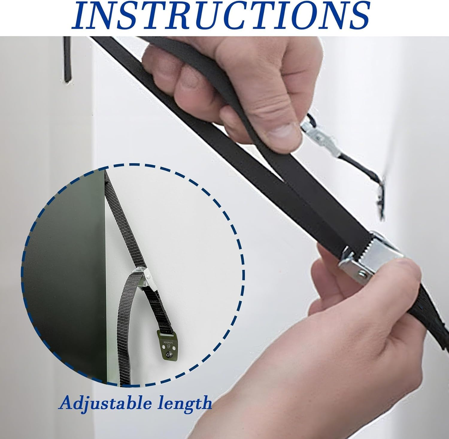 2 Pack TV Safety Straps, Hhdvdywgd TV anti Roll and Rewind for Baby Proofing &ndash; Secure Flat Screens, Dresser, Cabinet to Wall/Stand, Heavy Duty Earthquake Straps image number 6