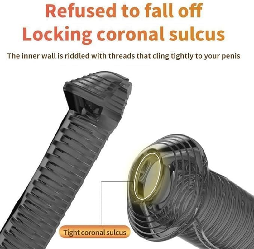 Silicone Penis Rings Sheath Male Penis Sleeve Girth Reusable Penis Sleeve Extender Enlarger Enhancing for Adult Men image number 2