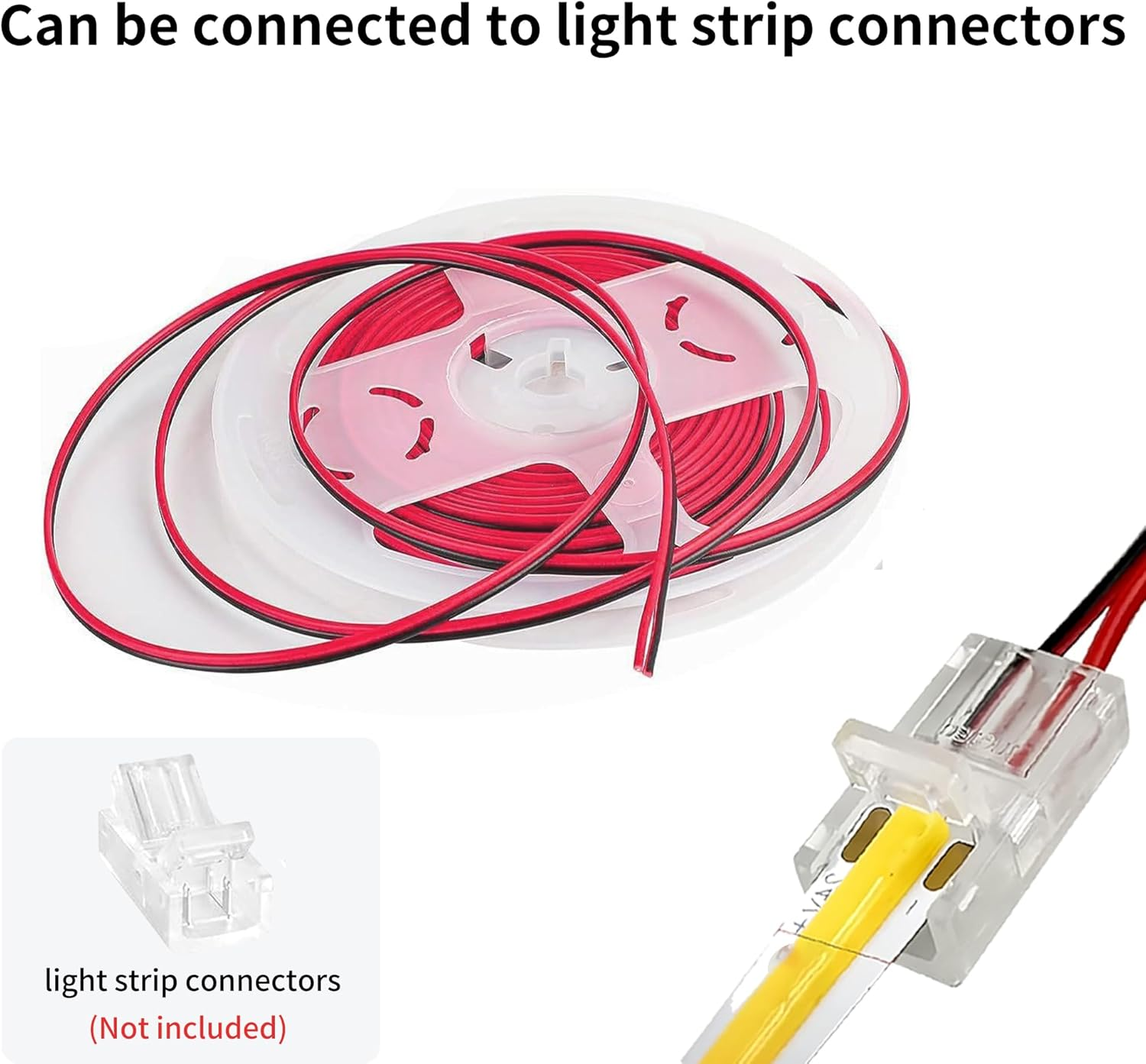Clearhill 10M/32.8FT 22AWG Electrical Wire,2 Pin Black Red Wire Cable,Extension Wire Cable,For 12V/24V DC Cable for Led Strips Single Colour image number 3