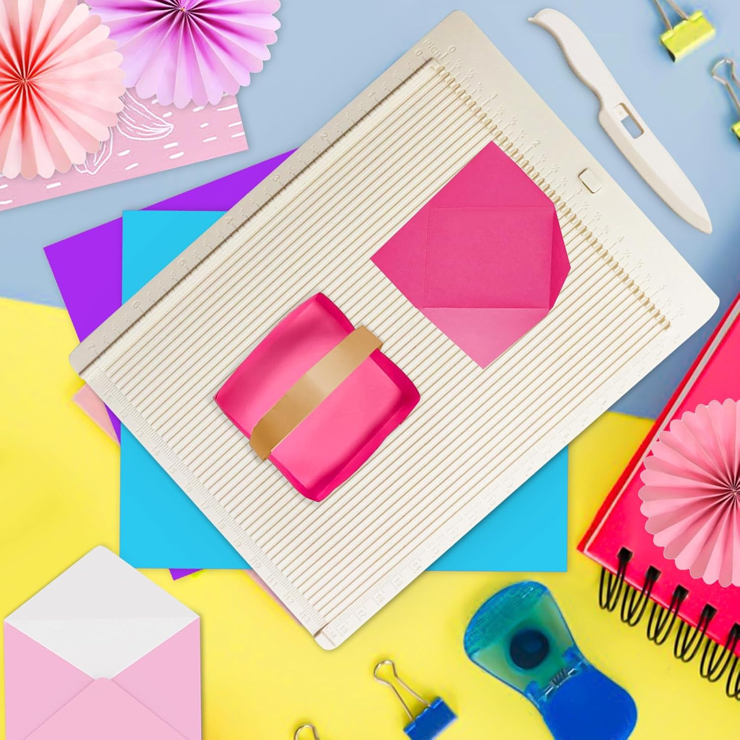 Scoring Board, Envelope Maker, Envelope Punch Board, Scoring Tool, Small Score Board for Paper Crafts, Multi-Purpose Scoring Board for Card Making, Mini Envelope Making and Gift Box Making image number 5