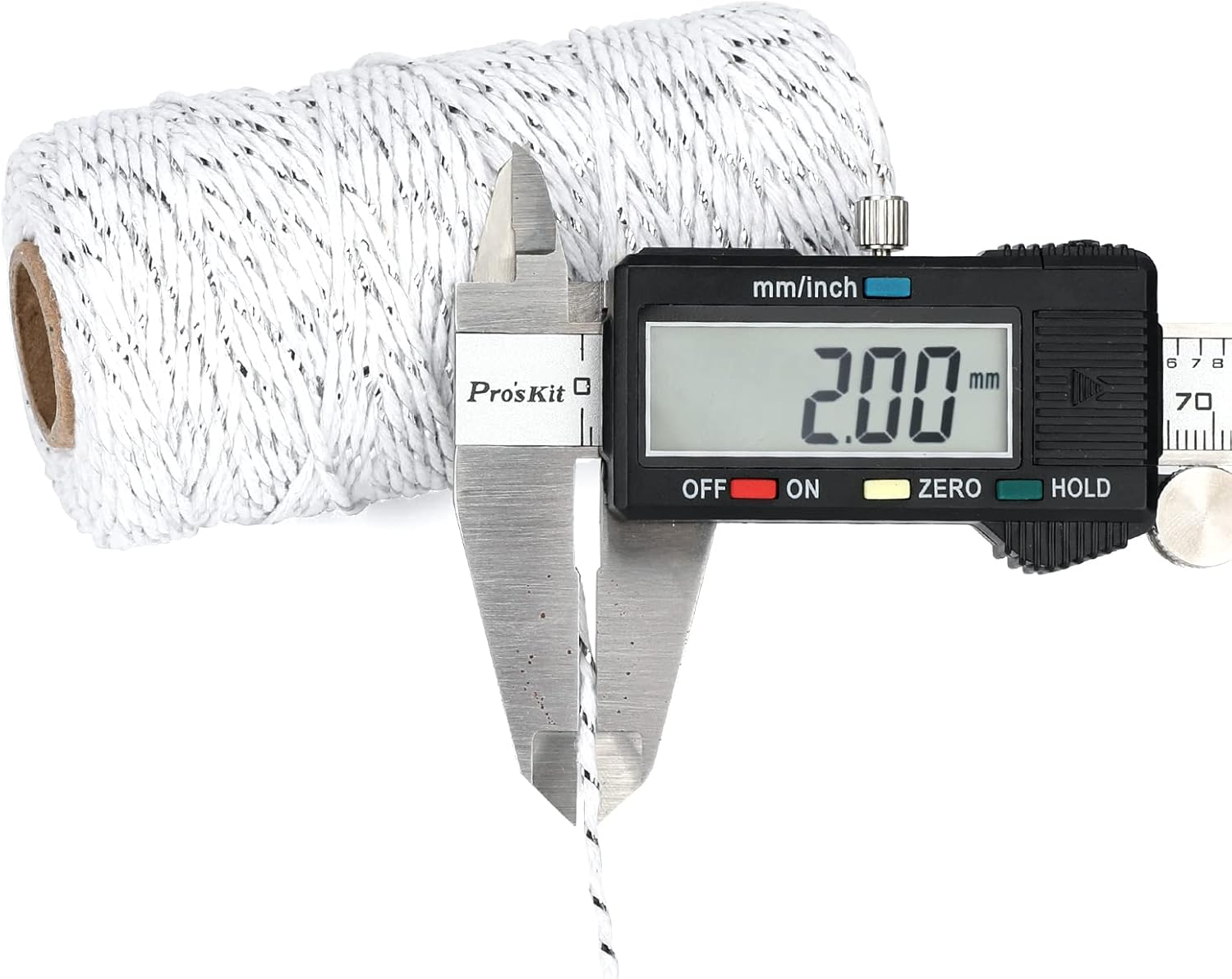 Anwyll Gold Silver Twine String - 656Ft 2MM Christmas Twine String Cotton Bakers Metallic Gold and Silver Twines Strings for Crafts Ornament Gift Wrapping Christmas Holiday Home Decoration - Gold And Silver image number 7