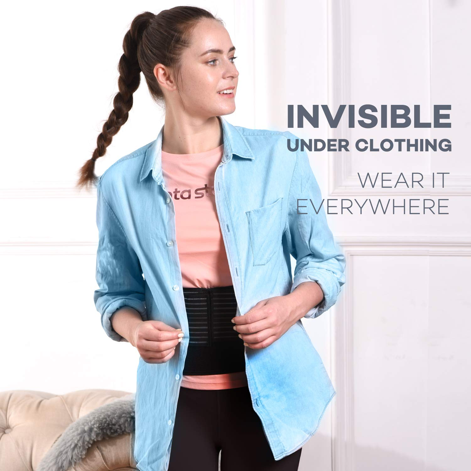 Omples Posture Corrector for Women and Men Back Brace Straightener Shoulder Upright Support Trainer for Body Correction and Neck Pain Relief, Medium (Waist 34-38 Inch) image number 2