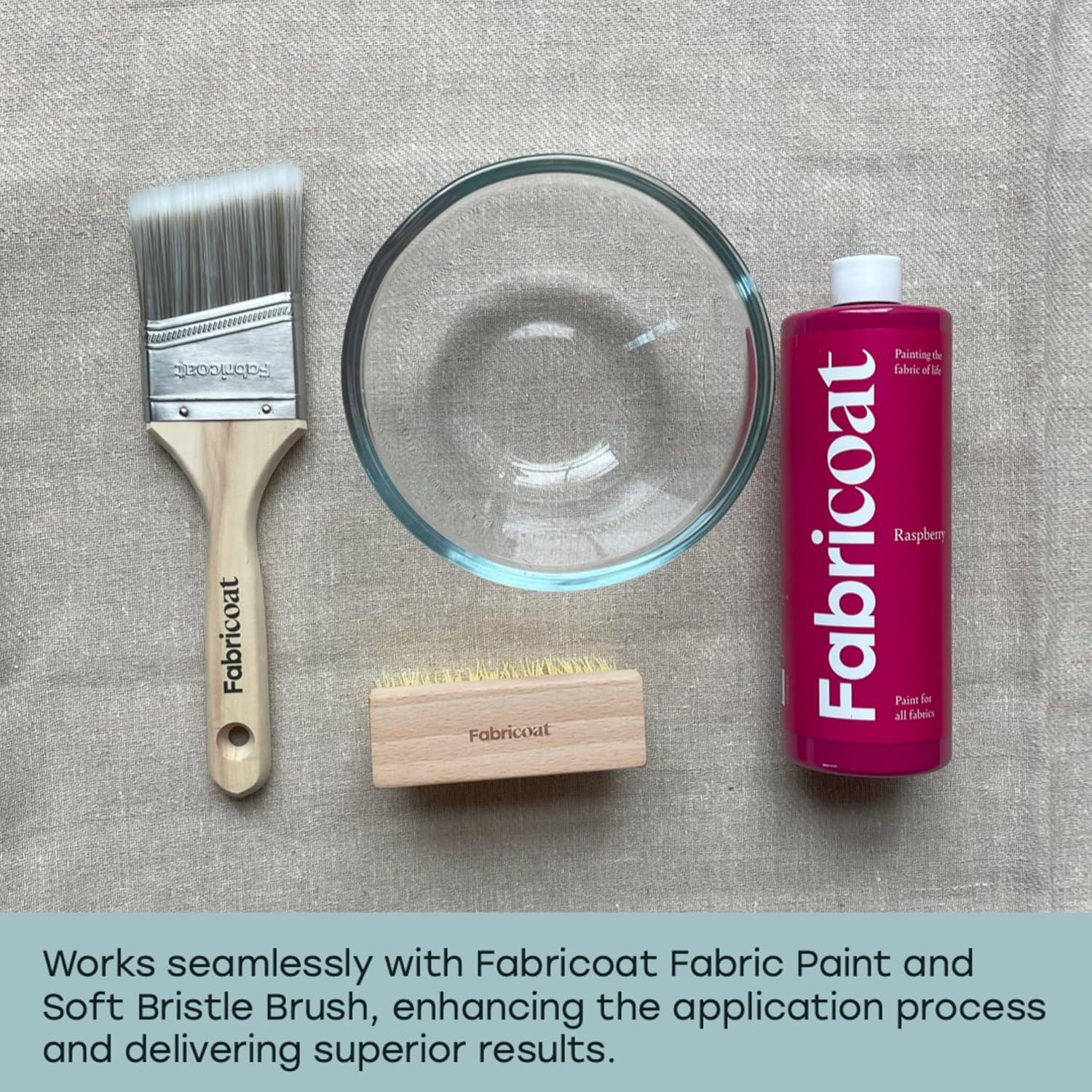60Mm / 2.5 Inch Fabricoat Paintbrush &ndash; Angled Cutting in Paint Brush - Firm Bristled Brush with Wooden Handle - Use to Apply Fabricoat Fabric Paint image number 4