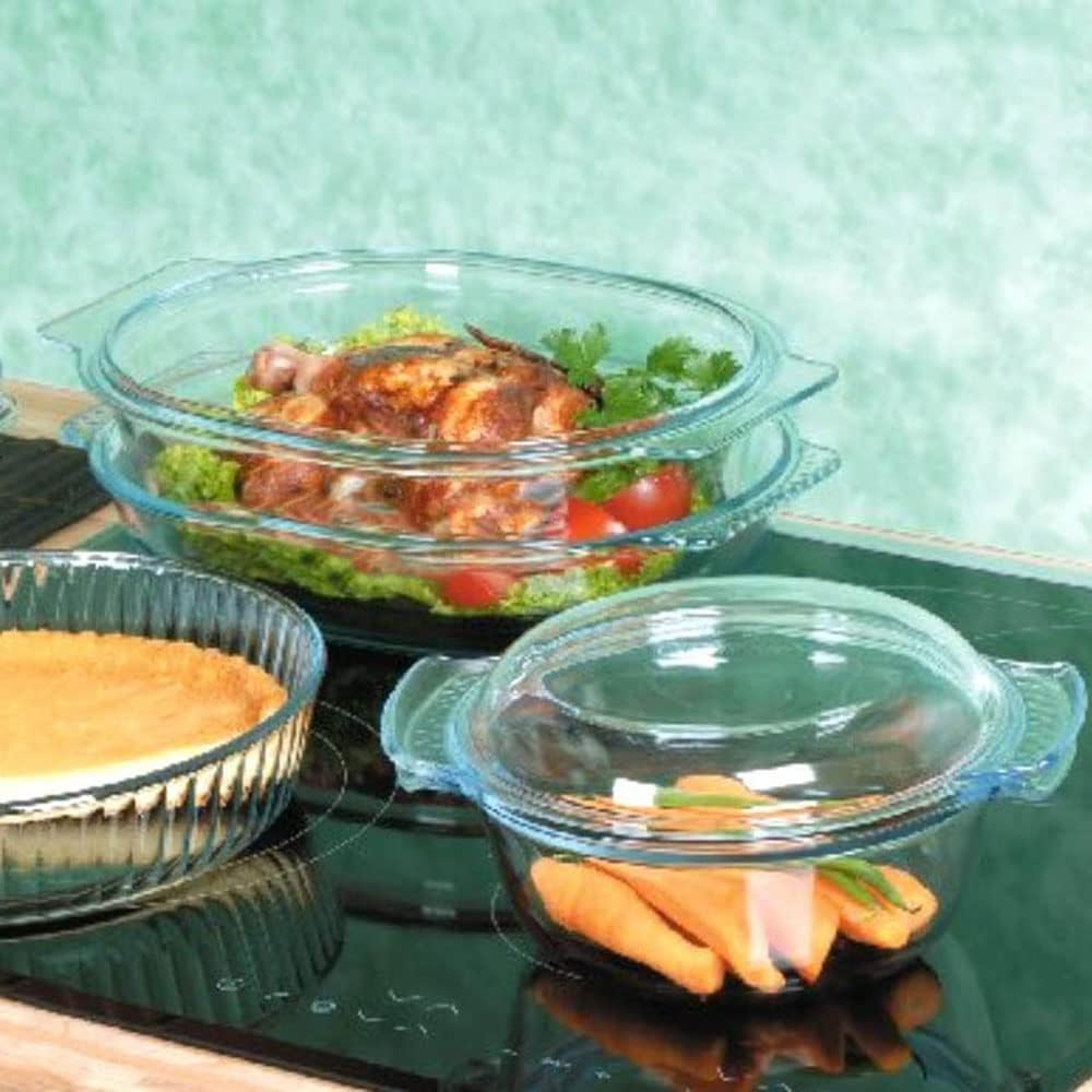 Dajar Pyrex Glass Roasting Dish 5 L Transparent Glass 32 X 27 Cm image number 1