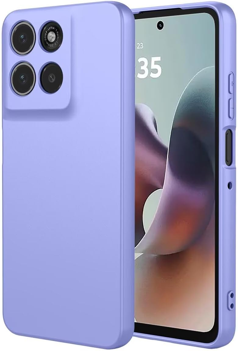 COMAKU Case for Motorola Moto G56 5G, with Camera Soft TPU Silicone Protection Cover with Shockproof Bumper - Purple image number 1