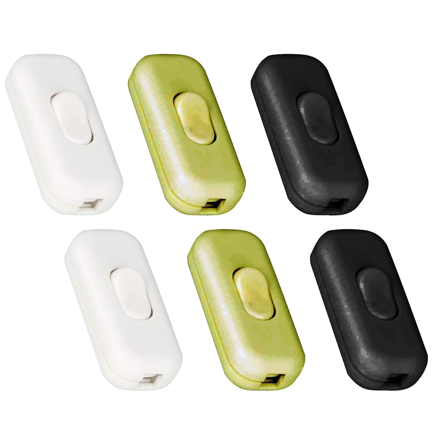Tunghey 6Pack Inline Cord Switch, On-Off DPST Control Lamp Switch for Bedroom Table Lamp Desk LED Lights image number 2