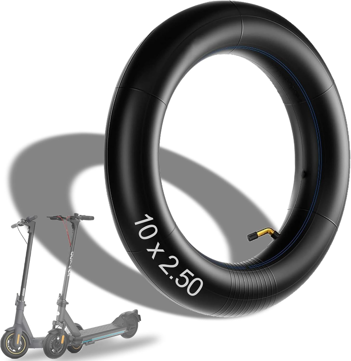 Heavy Duty 10X2.50 Thicker Butyl Inner Tube with CR202 90&deg; Bent Valve Stem, 10 Inch Smart Self Balancing Electric Scooter Tire Tube image number 6