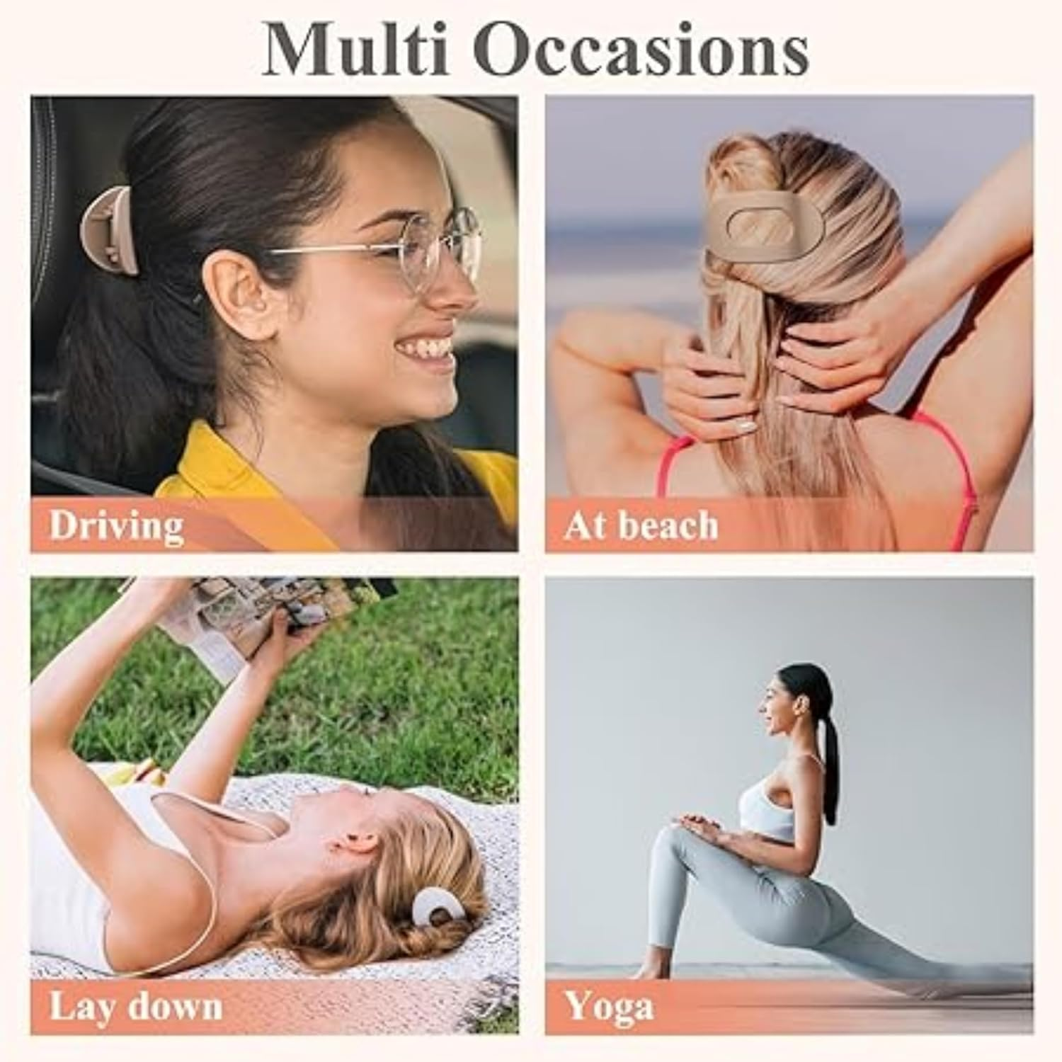 1 Piece Benglatt French Hair Clip - Flat Duck Bill Claw Clip Non-Slip Tortoise Shell Design for Women (Matte Light Brown) - Matt Light Brown image number 5